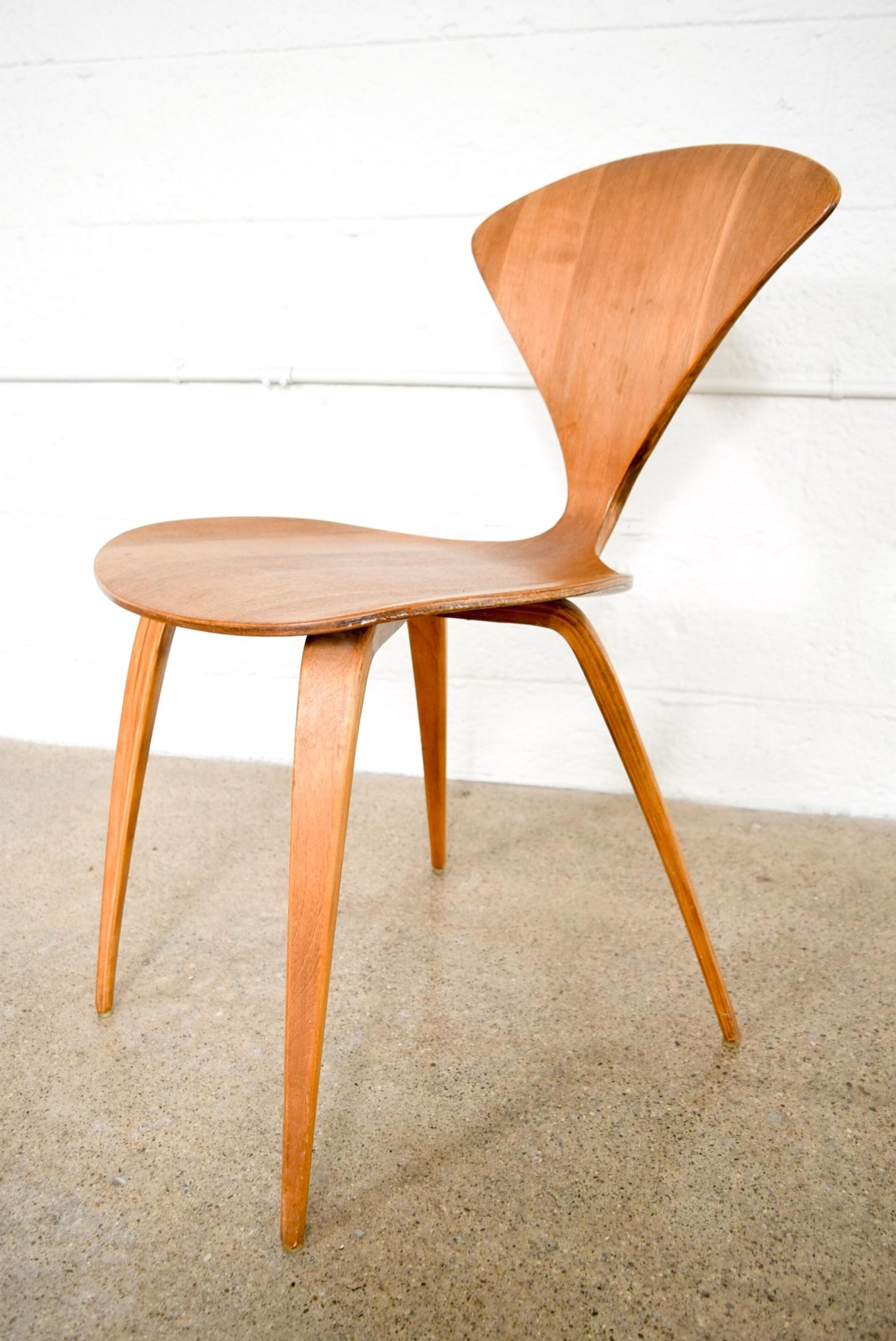 Mid-Century Modern Norman Cherner for Plycraft Wood Side Chair, 1960s For Sale 1