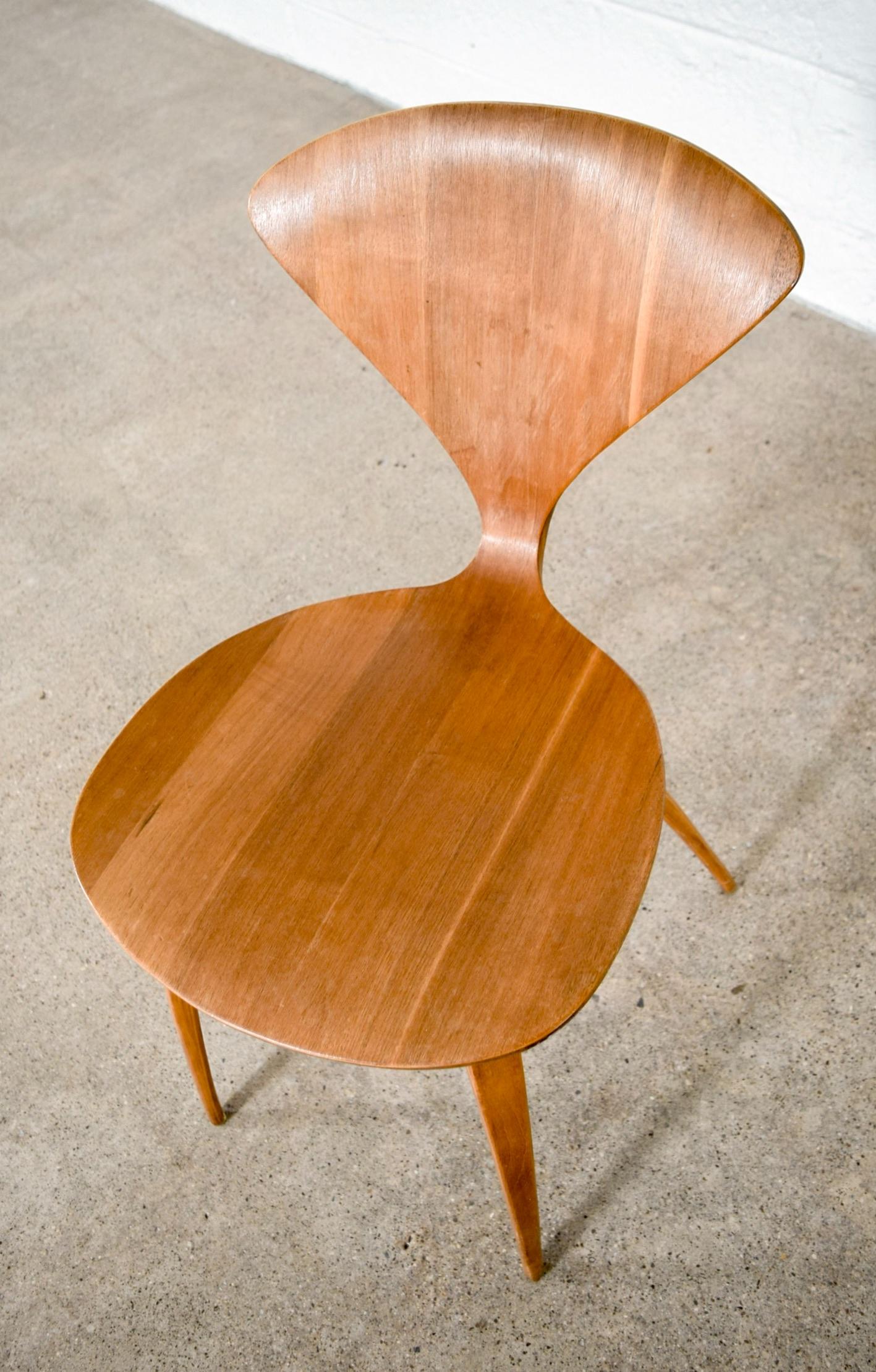 Mid-Century Modern Norman Cherner for Plycraft Wood Side Chair, 1960s For Sale 2