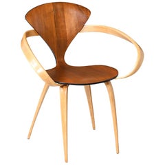 Mid-Century Modern Norman Cherner "Pretzel" Armchair for Plycraft 