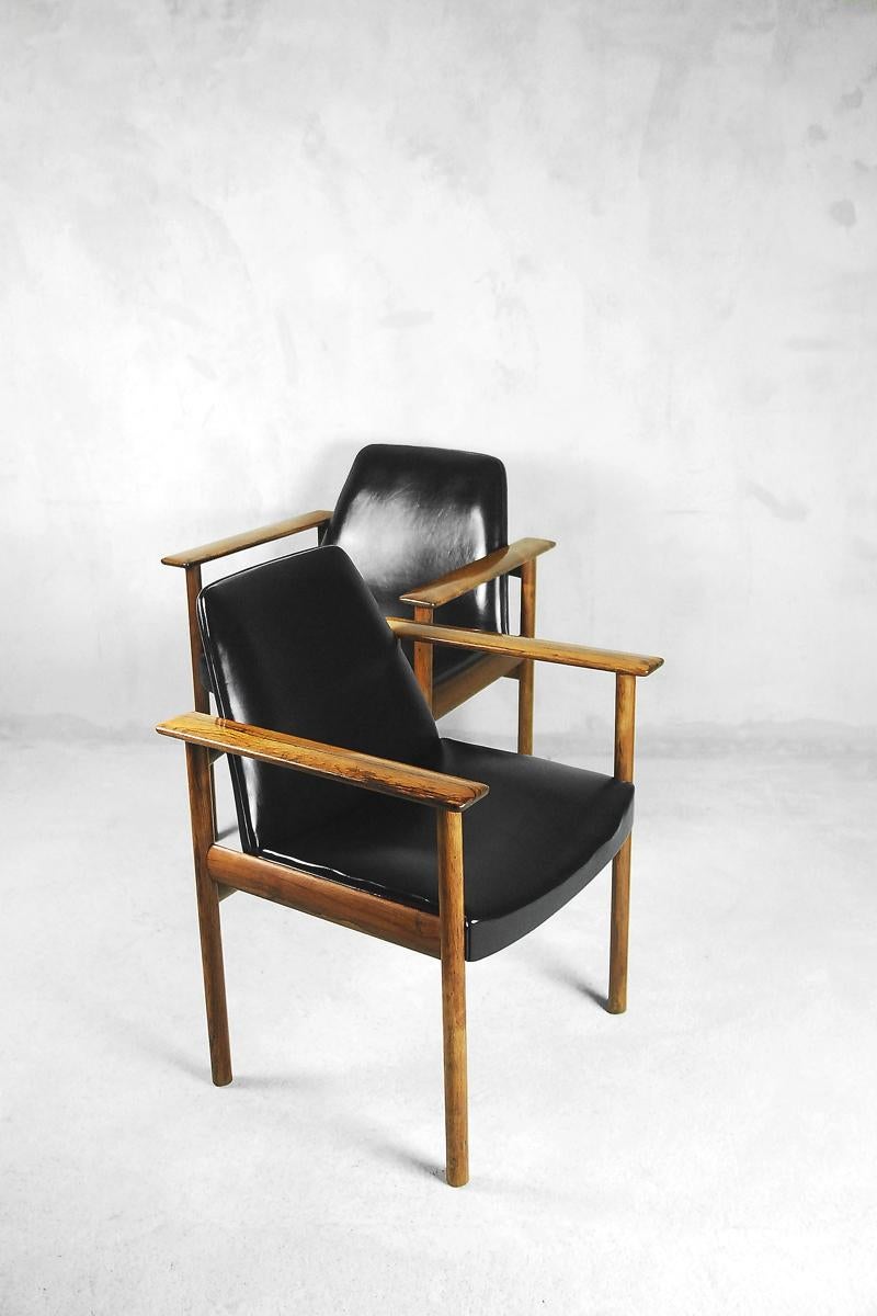 Mid-Century Modern Norwegian Chairs by Sven Ivar Dysthe for Dokka Møbler, 1960s In Good Condition For Sale In Warsaw, PL