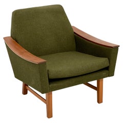 Retro Mid-Century Modern Norwegian Teak Lounge Chair 