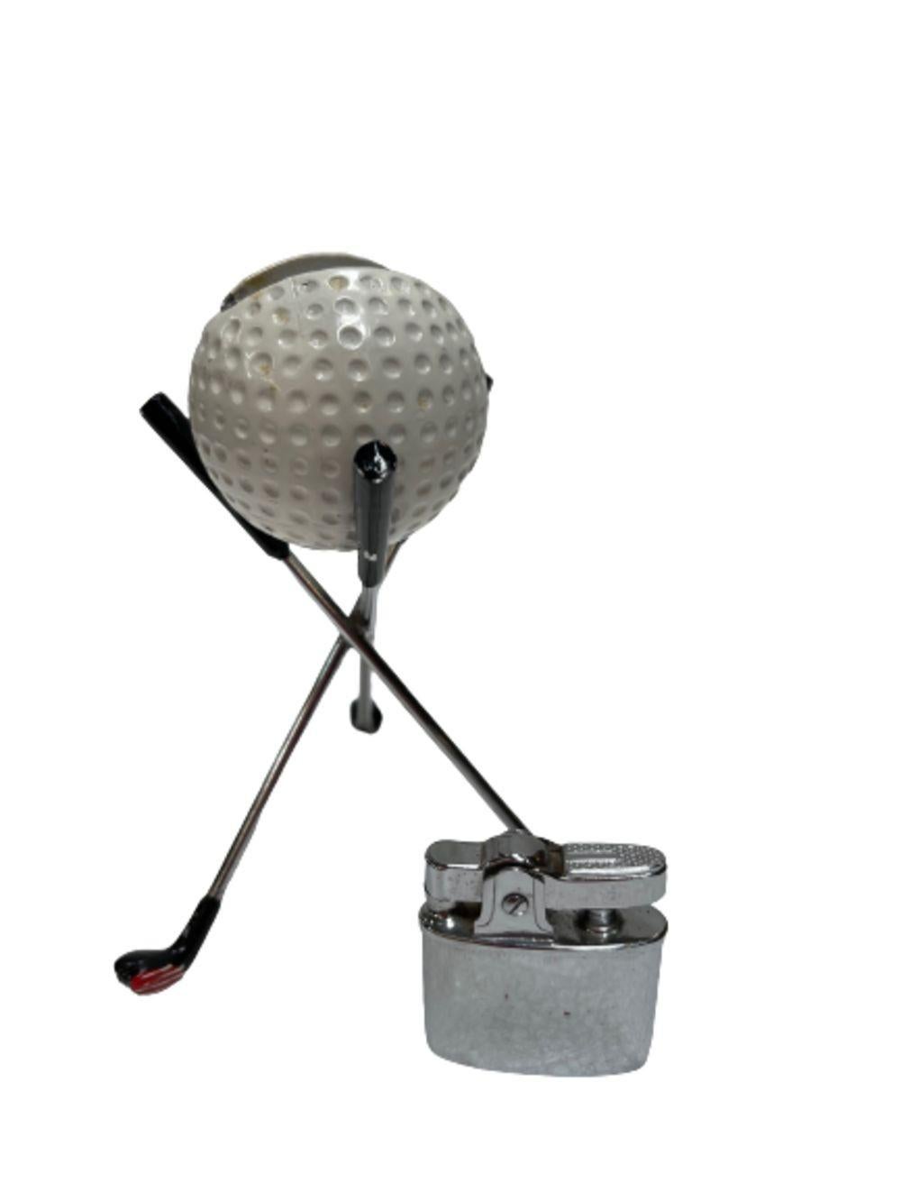 Plastic Mid Century Modern Novelty Pro Golf Ball Table Desk Lighter For Sale