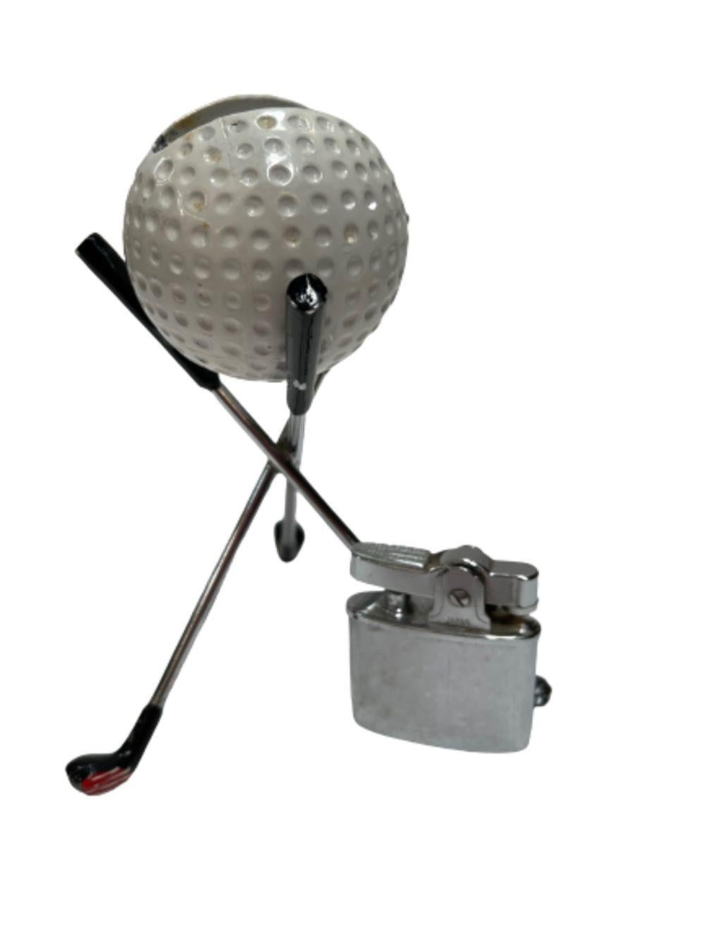 Mid Century Modern Novelty Pro Golf Ball Table Desk Lighter For Sale 1