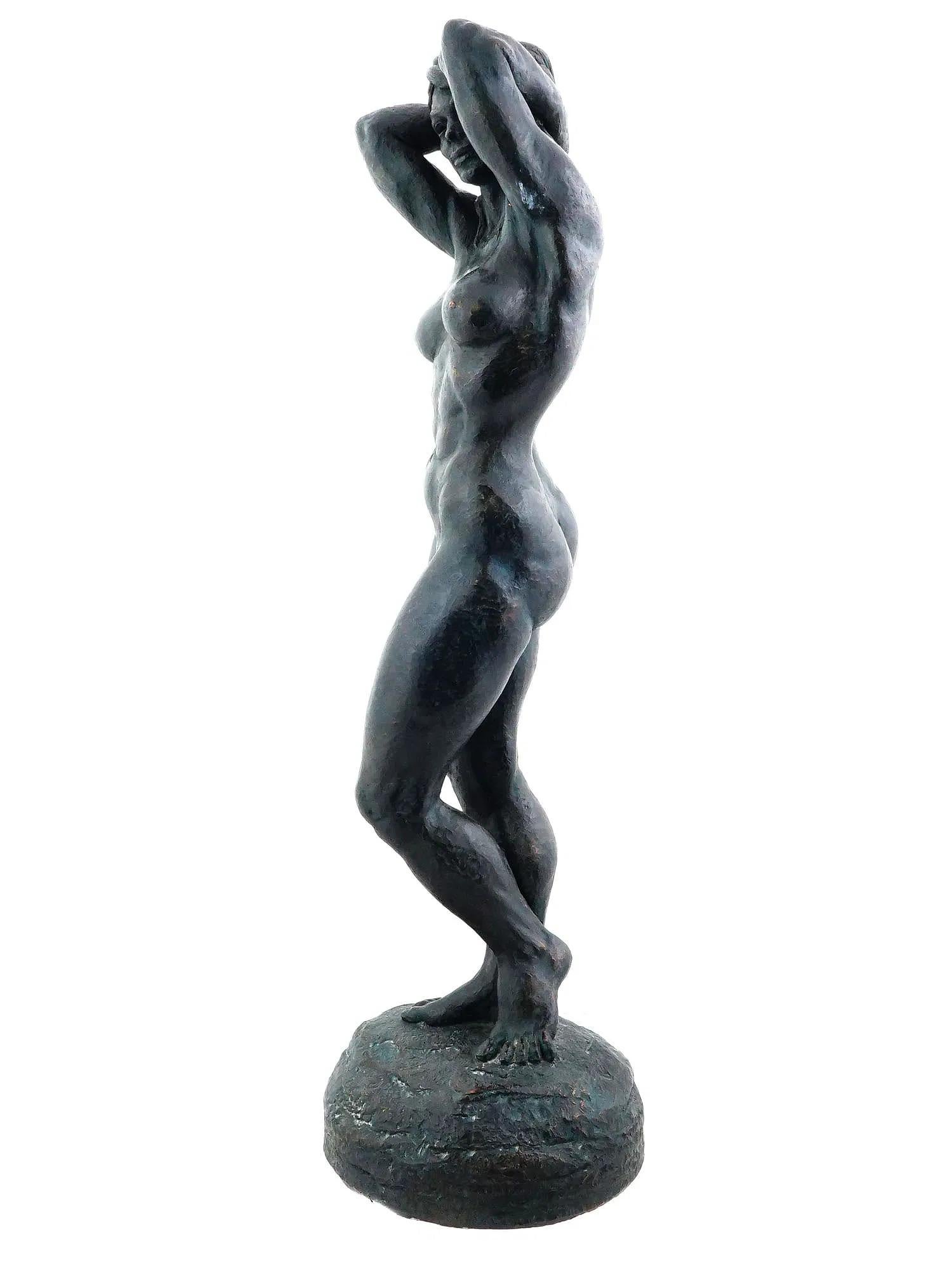 Mid-Century Modern Nude Female Statue by Thomas Holland Dated 1967 (amerikanisch) im Angebot