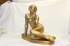 Mid Century /Modern Chica desnuda , c/mariposa , firmada dos veces