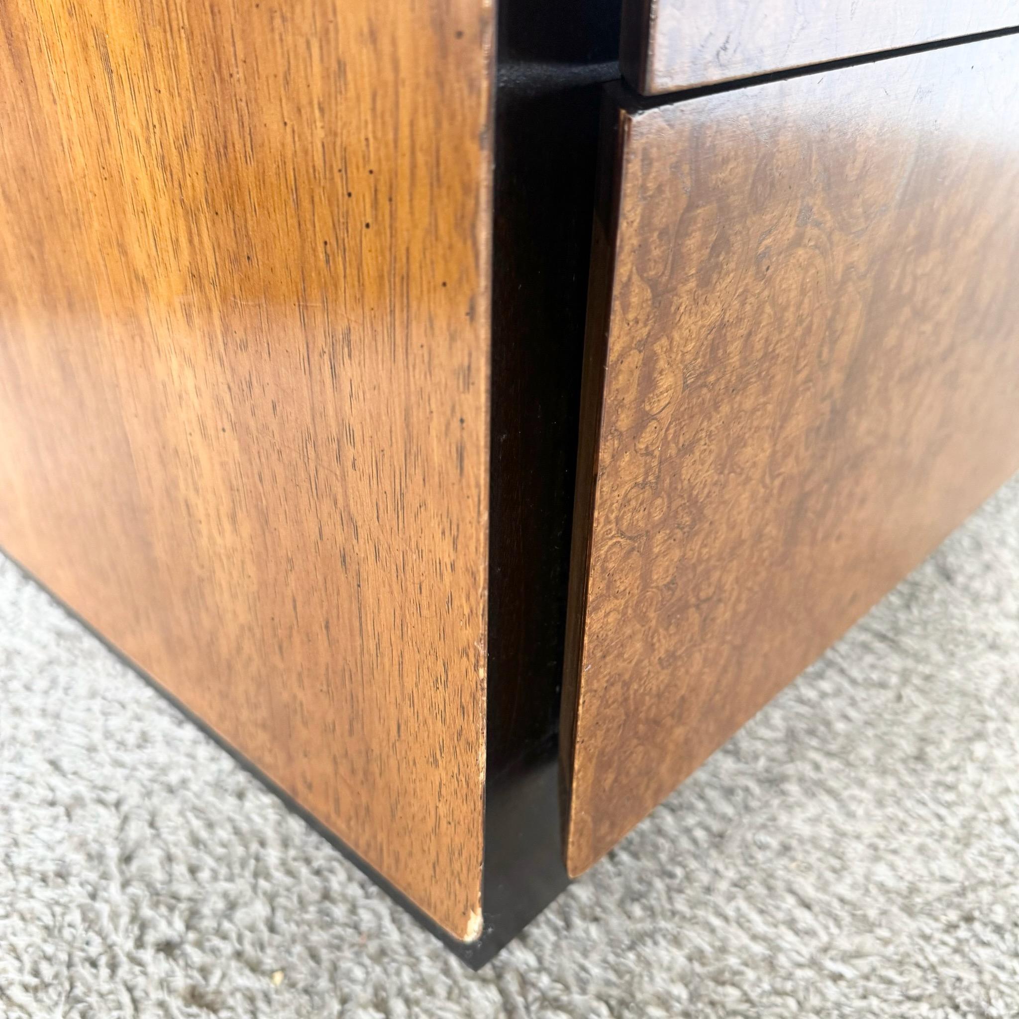 Mid Century Modern Oak and Burl Wood Dresser by Lane Furniture 5