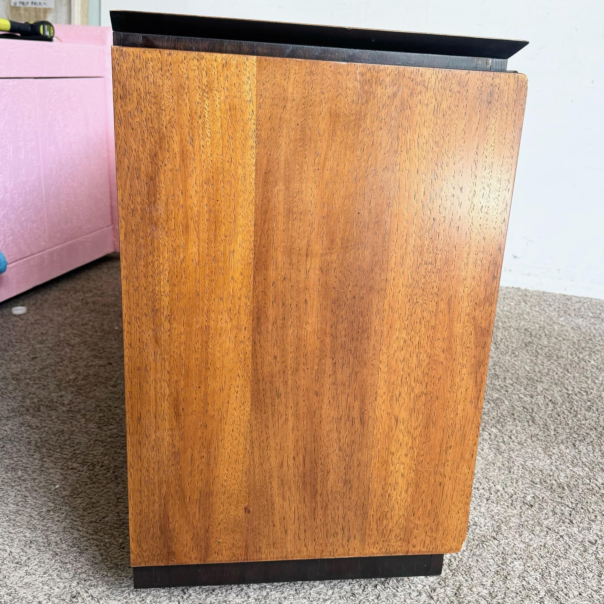 Mid Century Modern Oak and Burl Wood Dresser by Lane Furniture 4