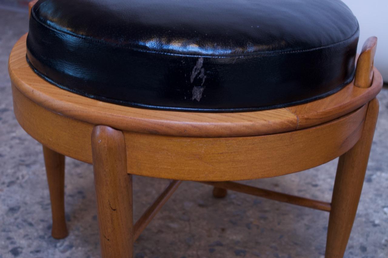 Norwegian Modern Oak Low Stools with Reversible Table Tops by B.J. Hansen In Good Condition In Brooklyn, NY