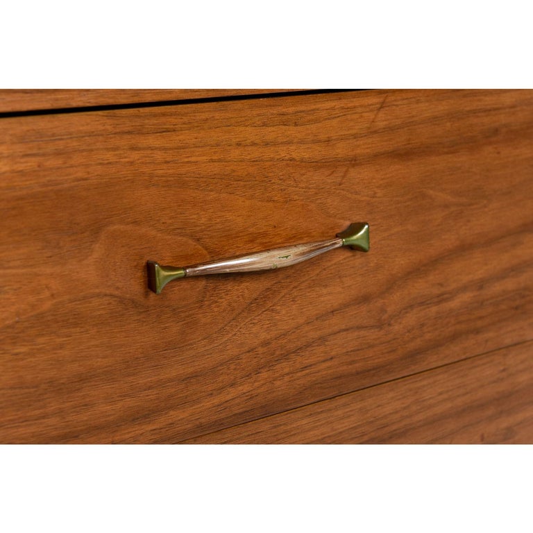 MidCentury Modern Oak and Walnut Gentleman's Chest Dresser by Style