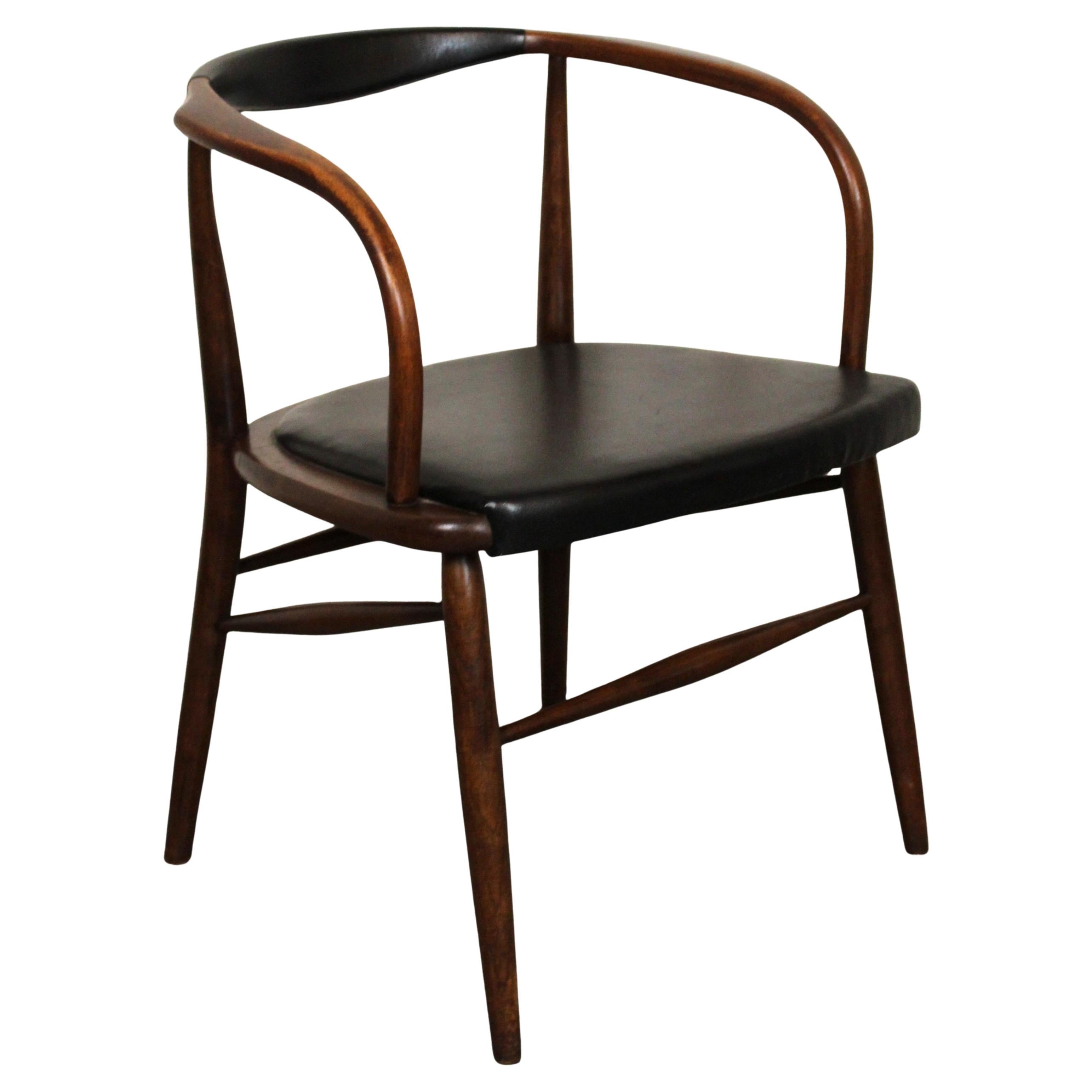 Mid-Century Modern Oak Bentwood Armchair by Boling Chair Co. For Sale