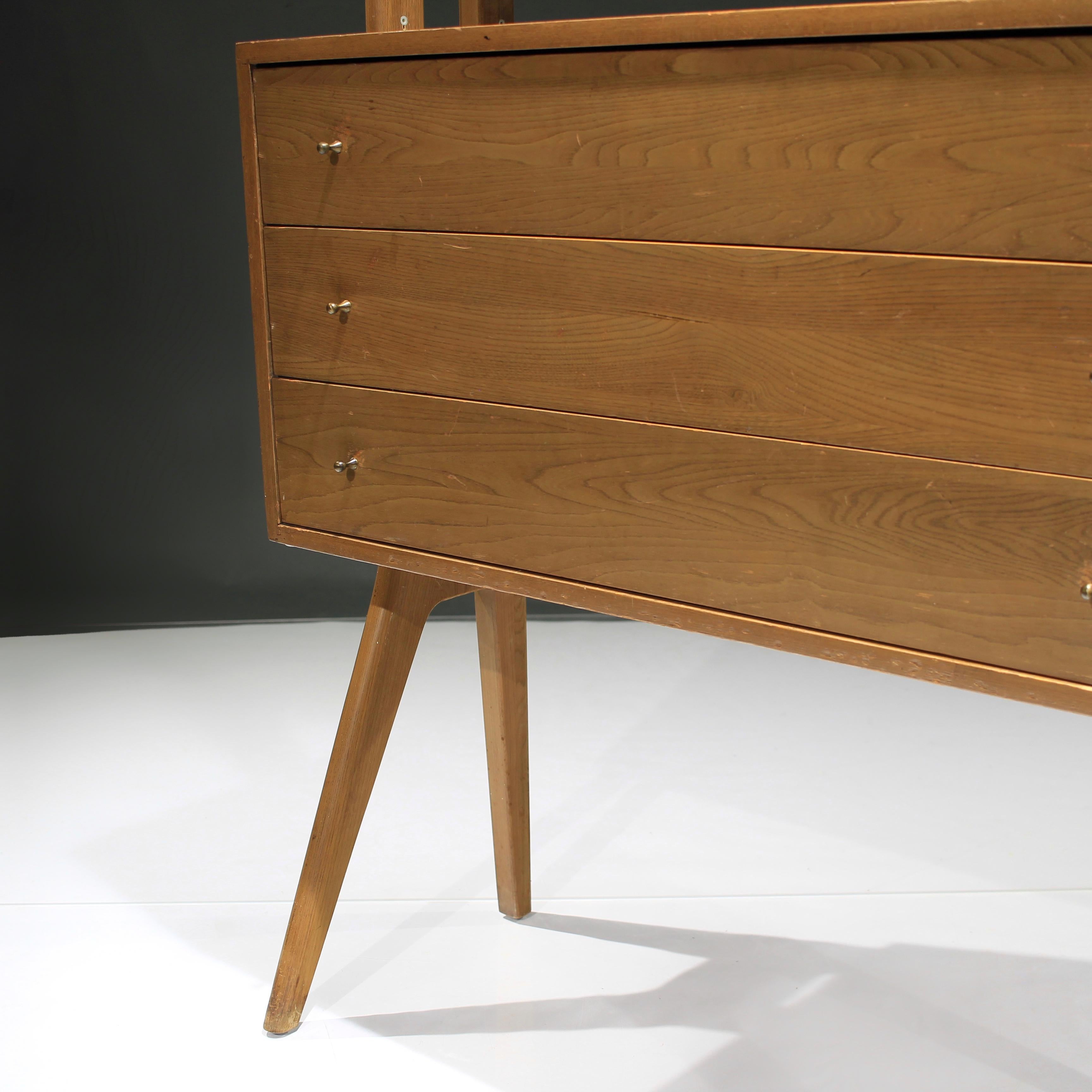 Scandinavian Modern Mid-Century Modern Oak Bookcase Free Standing in Manner of Kurt Østervig, 1960s