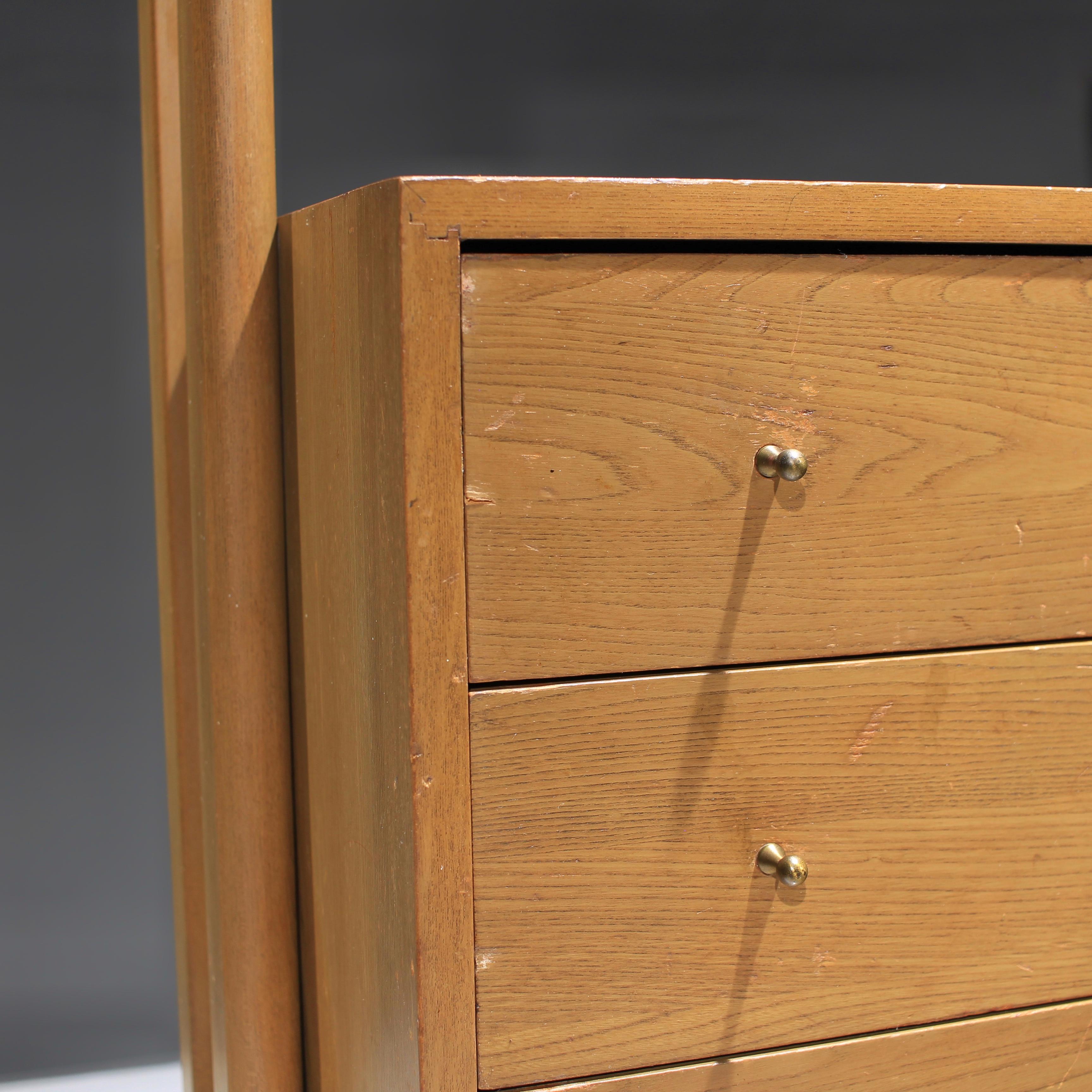 Danish Mid-Century Modern Oak Bookcase Free Standing in Manner of Kurt Østervig, 1960s For Sale