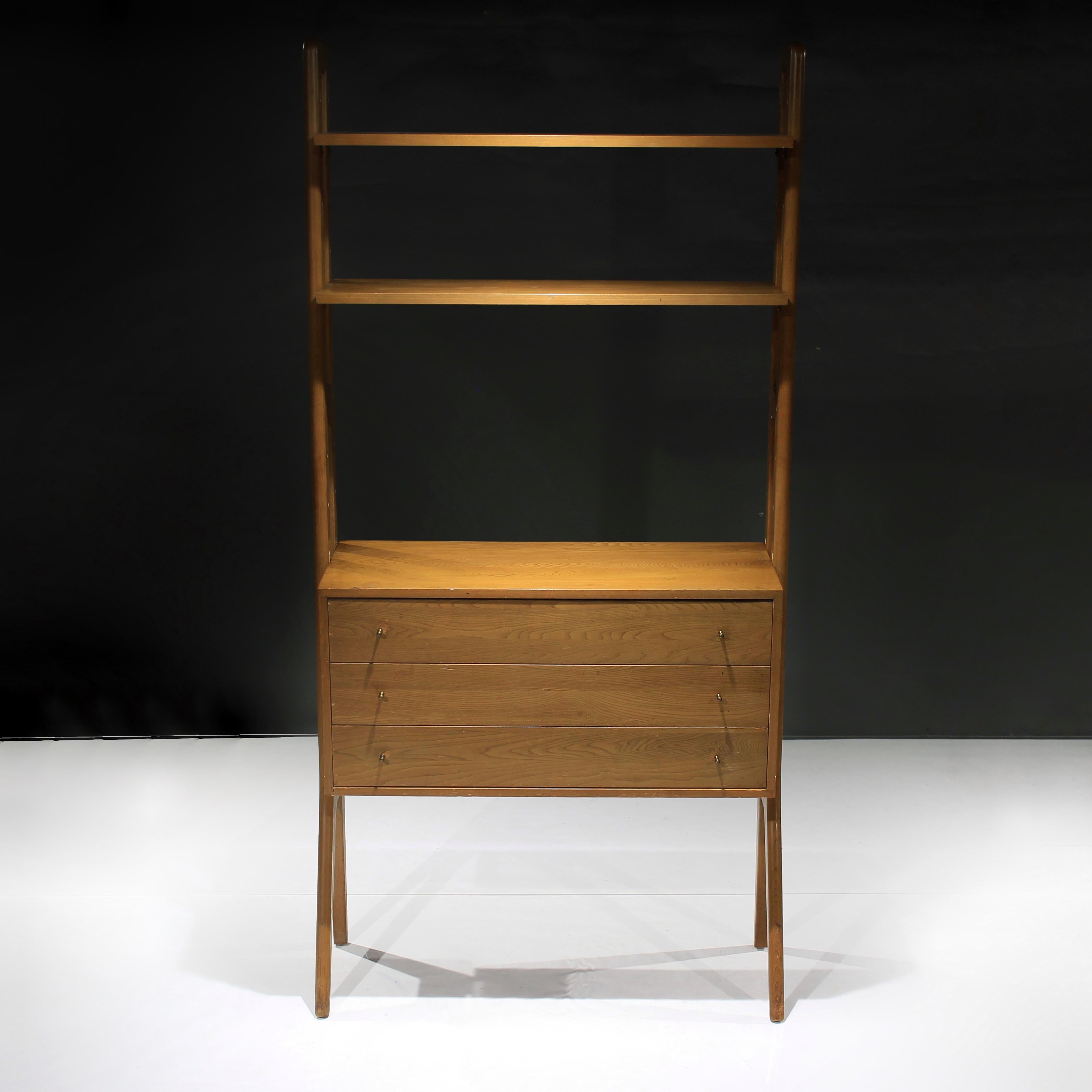 Oiled Mid-Century Modern Oak Bookcase Free Standing in Manner of Kurt Østervig, 1960s For Sale