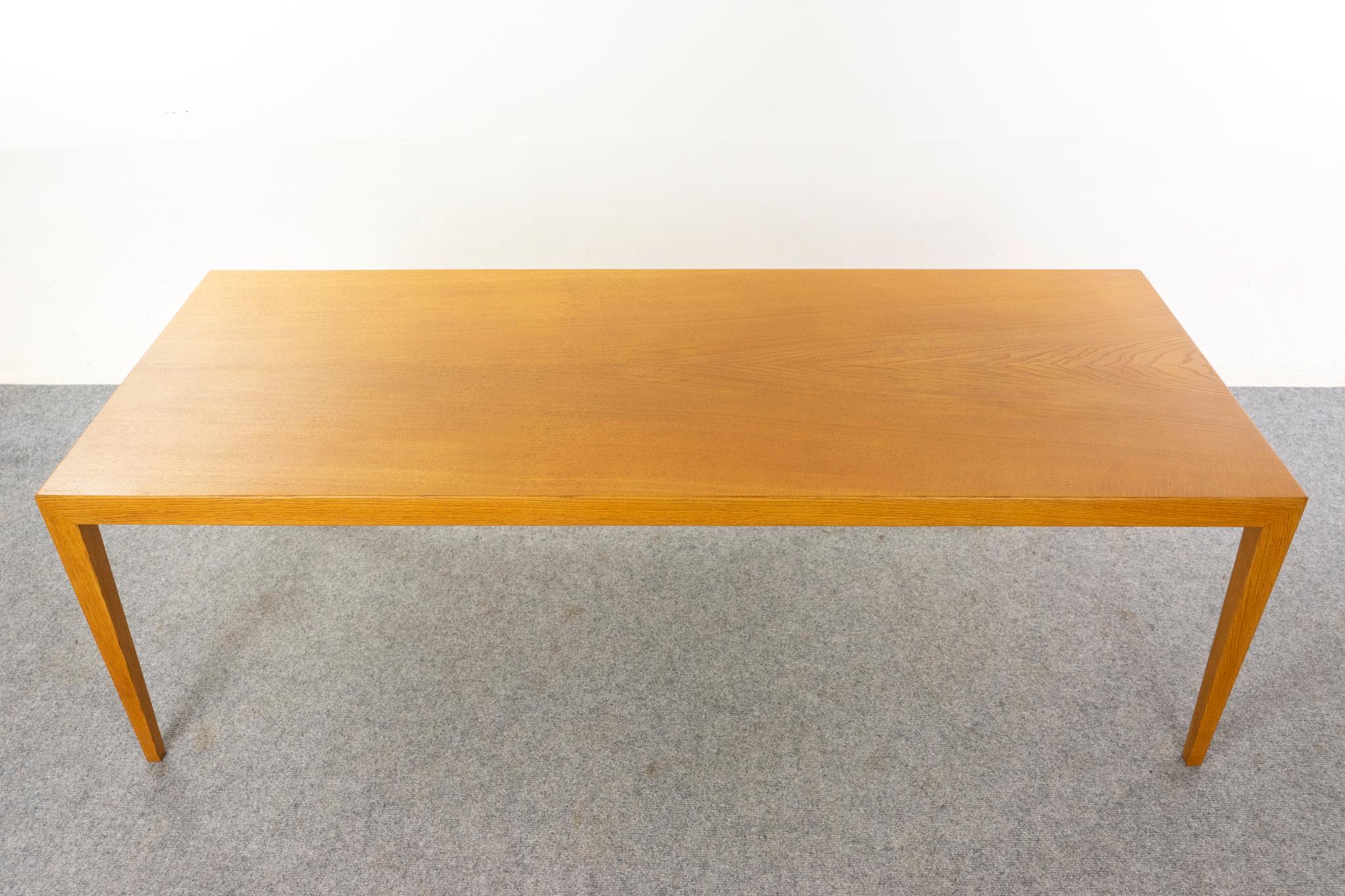 Scandinavian Modern Mid-Century Modern Oak Coffee Table Designed by Severin Hansen for Haslev For Sale