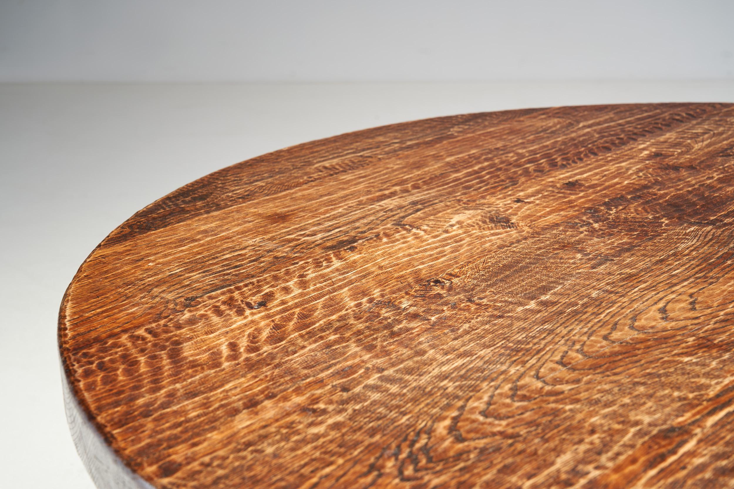 Wood Mid-Century Modern Oak Coffee Table, Europe 1960s