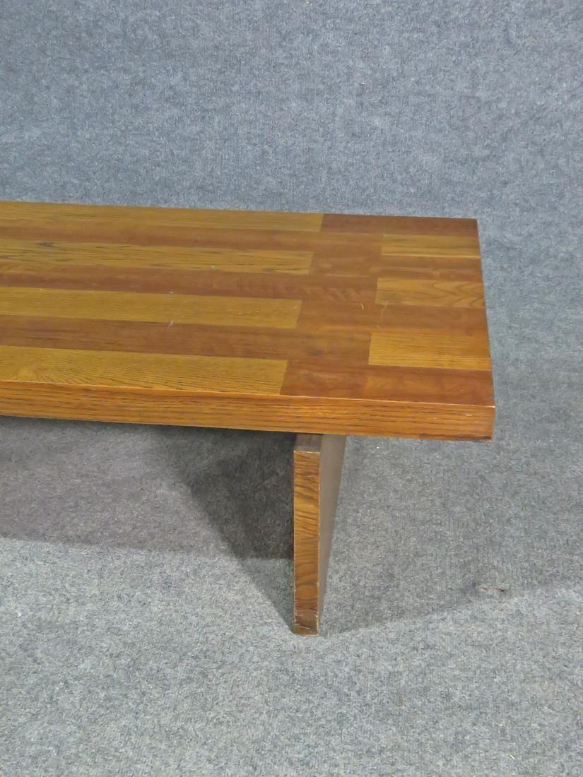 oak mid century coffee table