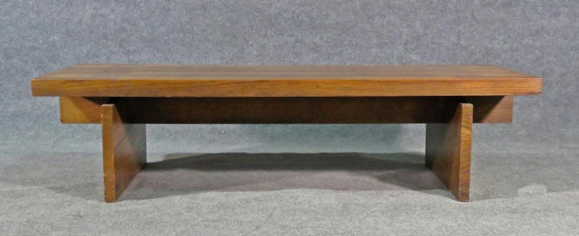 Mid-20th Century Mid-Century Modern Oak Coffee Table For Sale