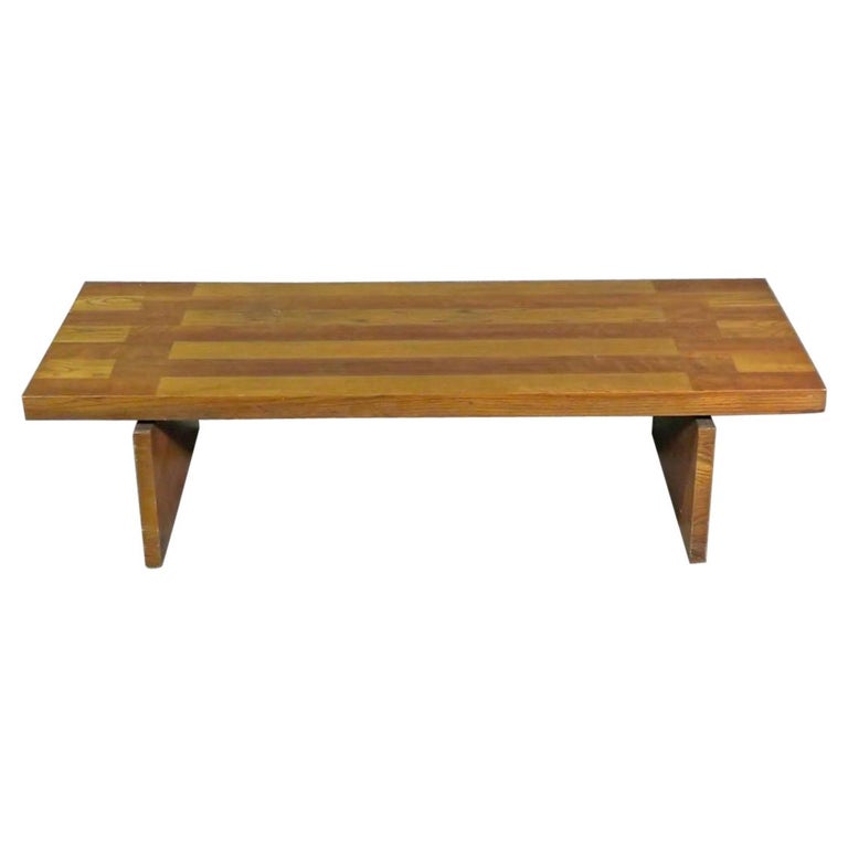 Mid-Century Modern Oak Coffee Table For Sale at 1stDibs