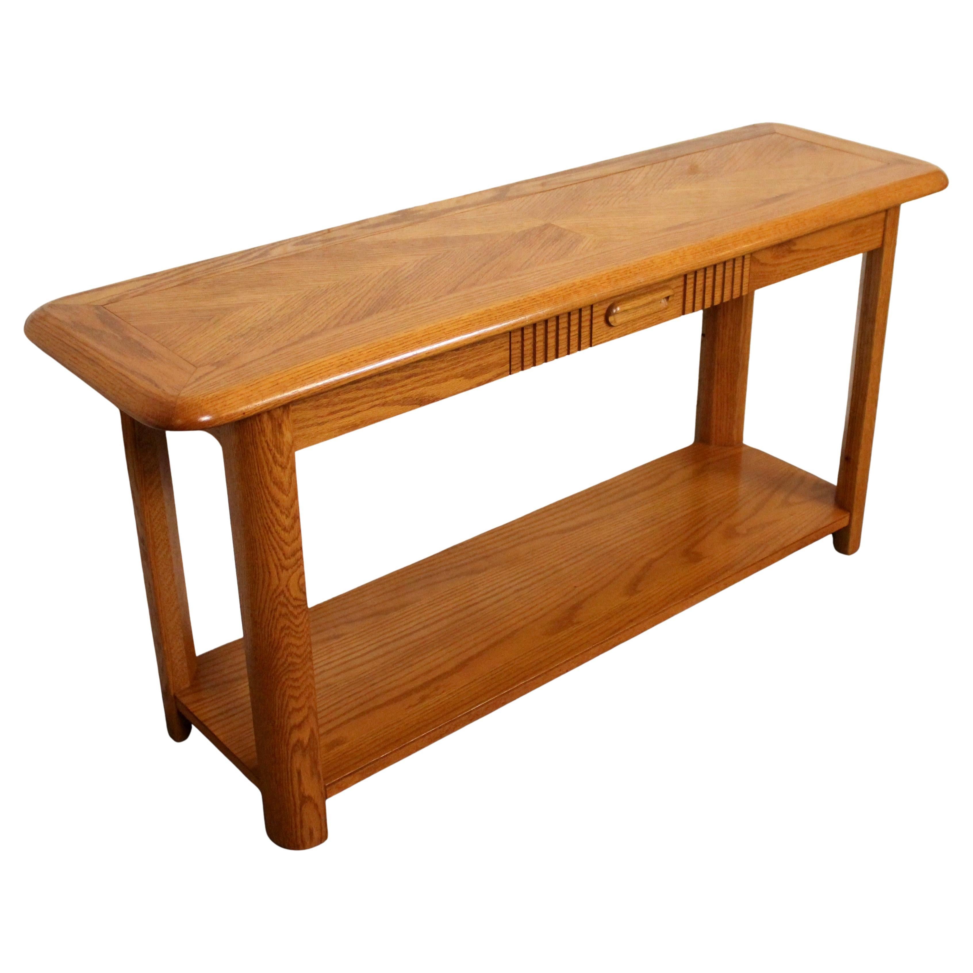 Mesa consola de roble moderna de mediados de siglo by Mersman en venta