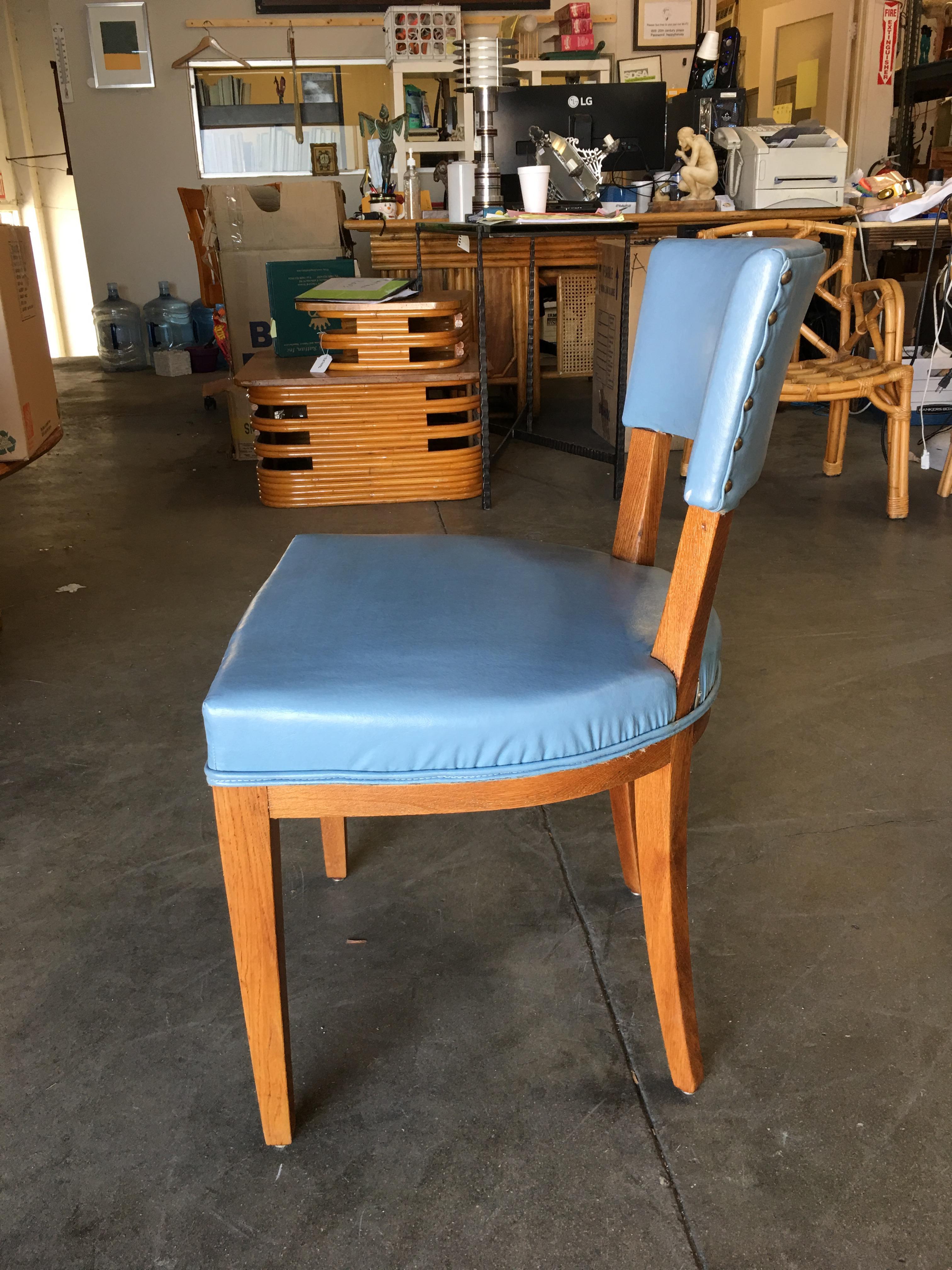 Mid-20th Century Mid-Century Modern Oak Dining Chairs, Set of Six