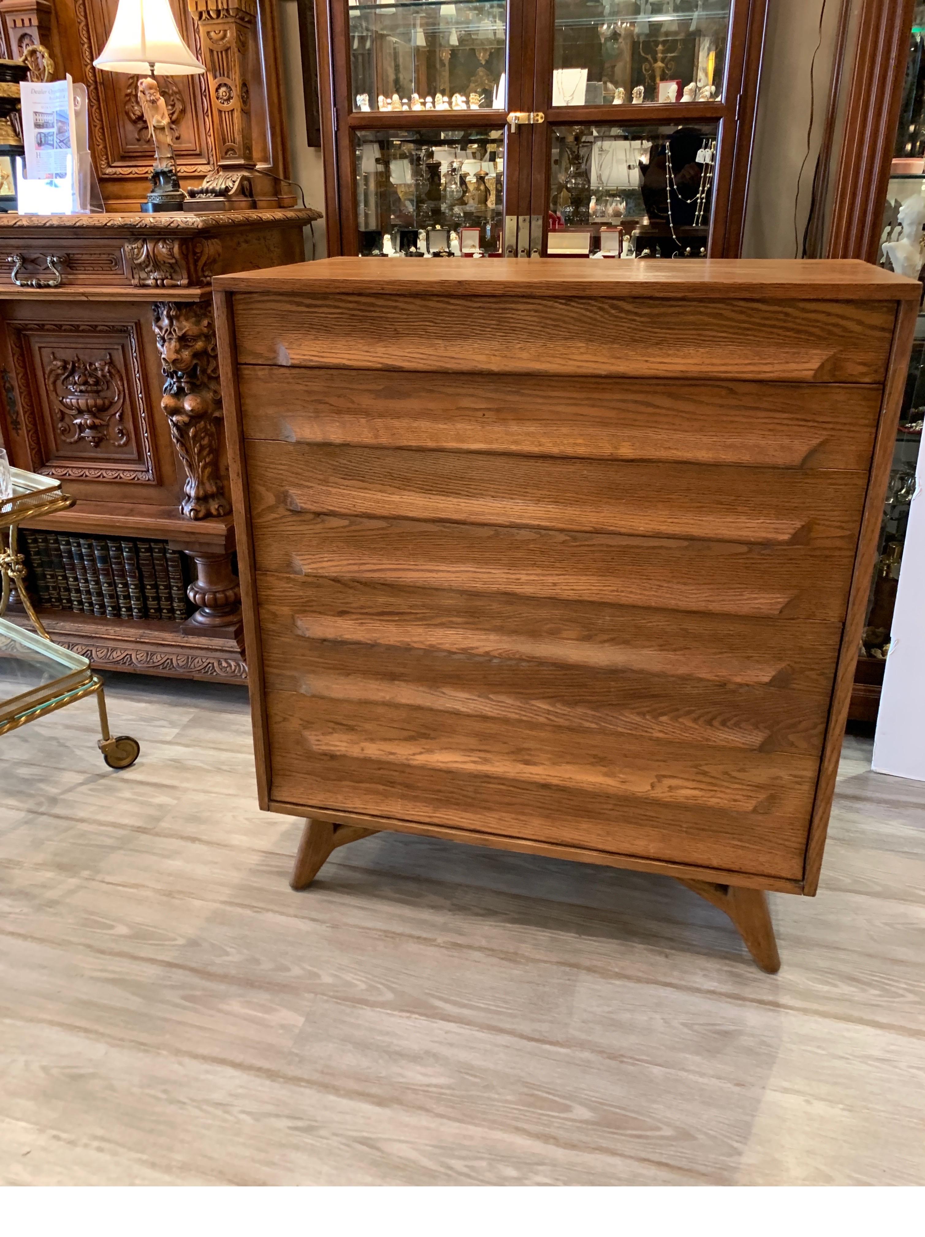 North American Mid-Century Modern Oak Dresser 1950's