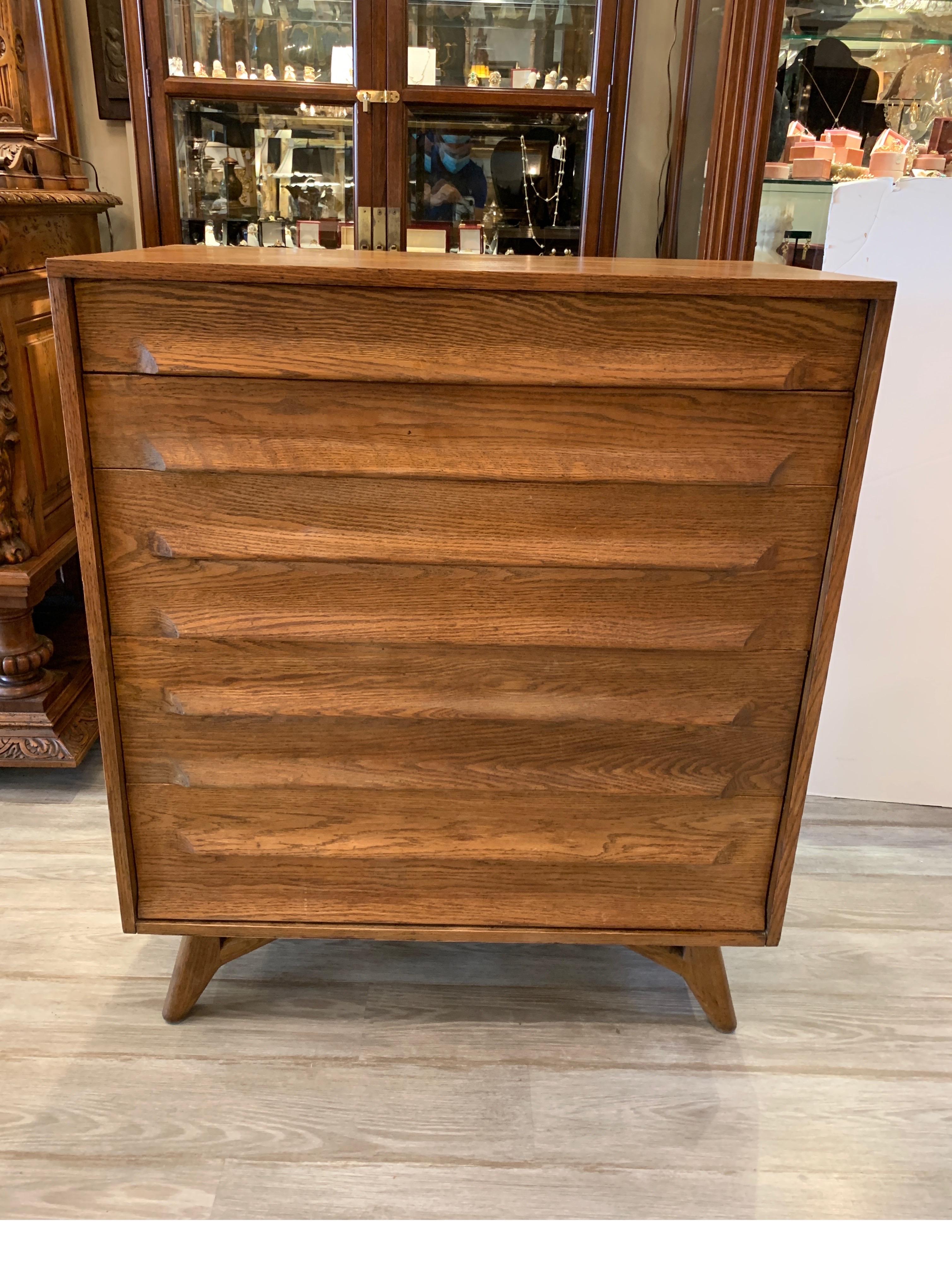 Mid-20th Century Mid-Century Modern Oak Dresser 1950's