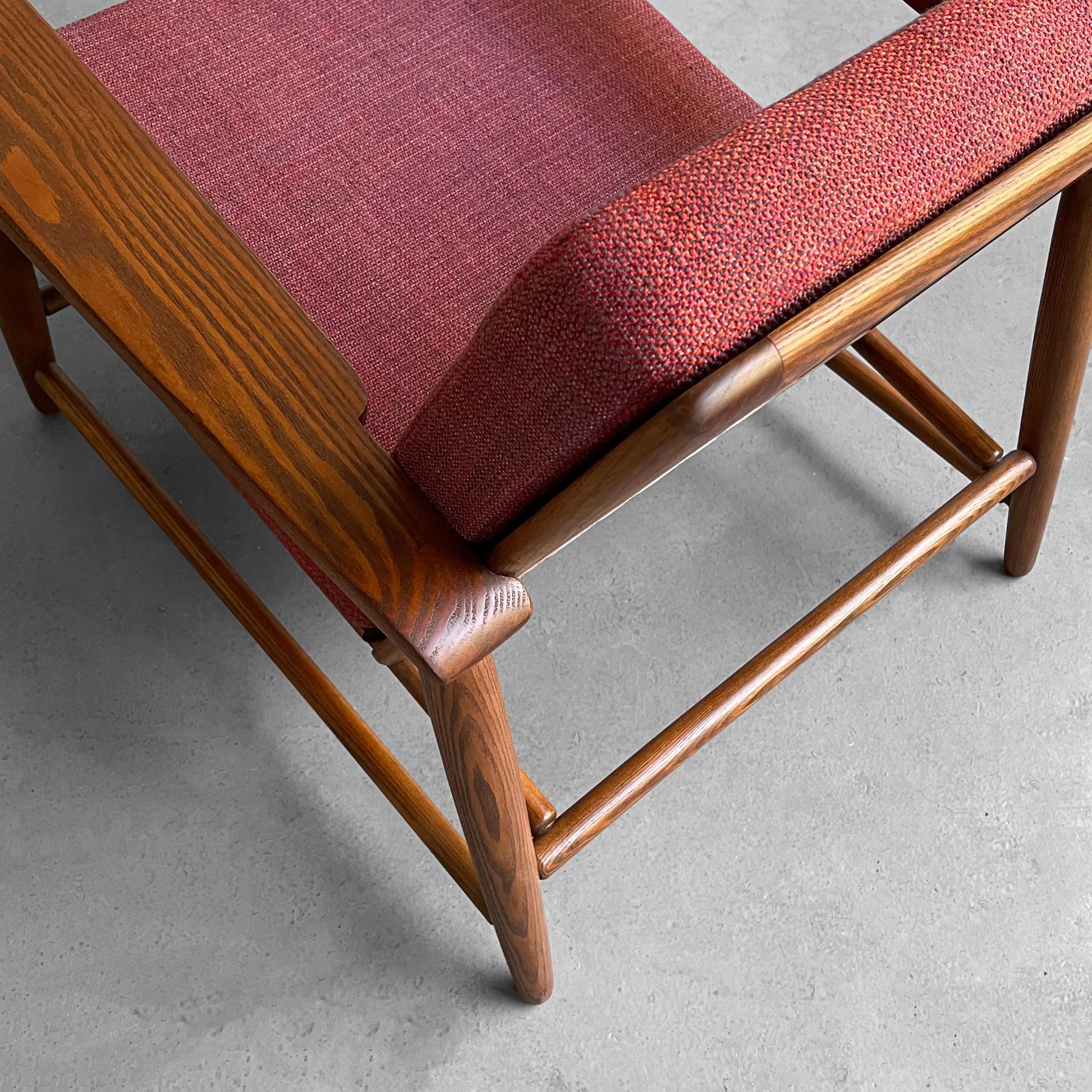 Mid-Century Modern Oak Lounge Chair by Heywood Wakefield For Sale 1