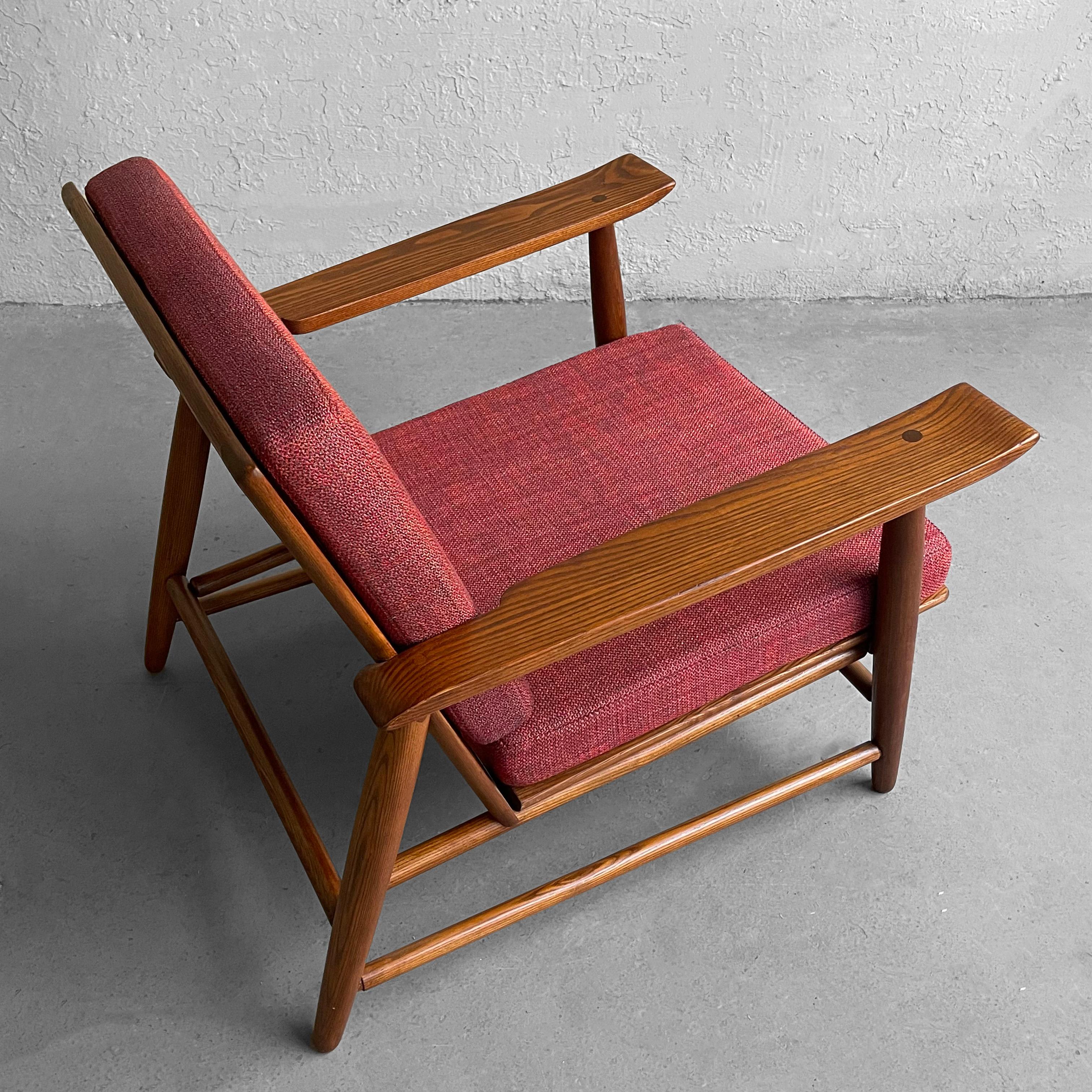 Mid-Century Modern Oak Lounge Chair by Heywood Wakefield For Sale 5