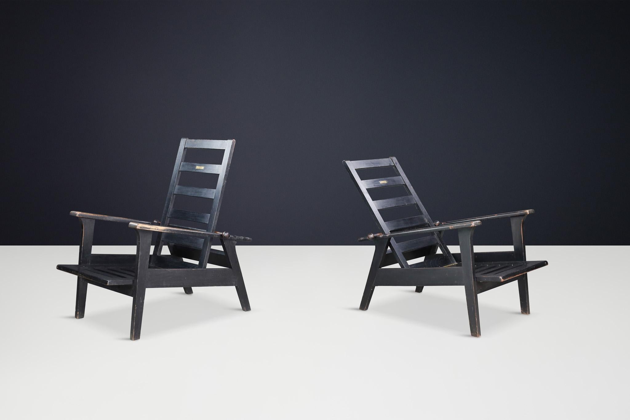 Mid-Century Modern Oak Lounge Chairs by Antonín Heythum, Prague, 1930s For Sale 2