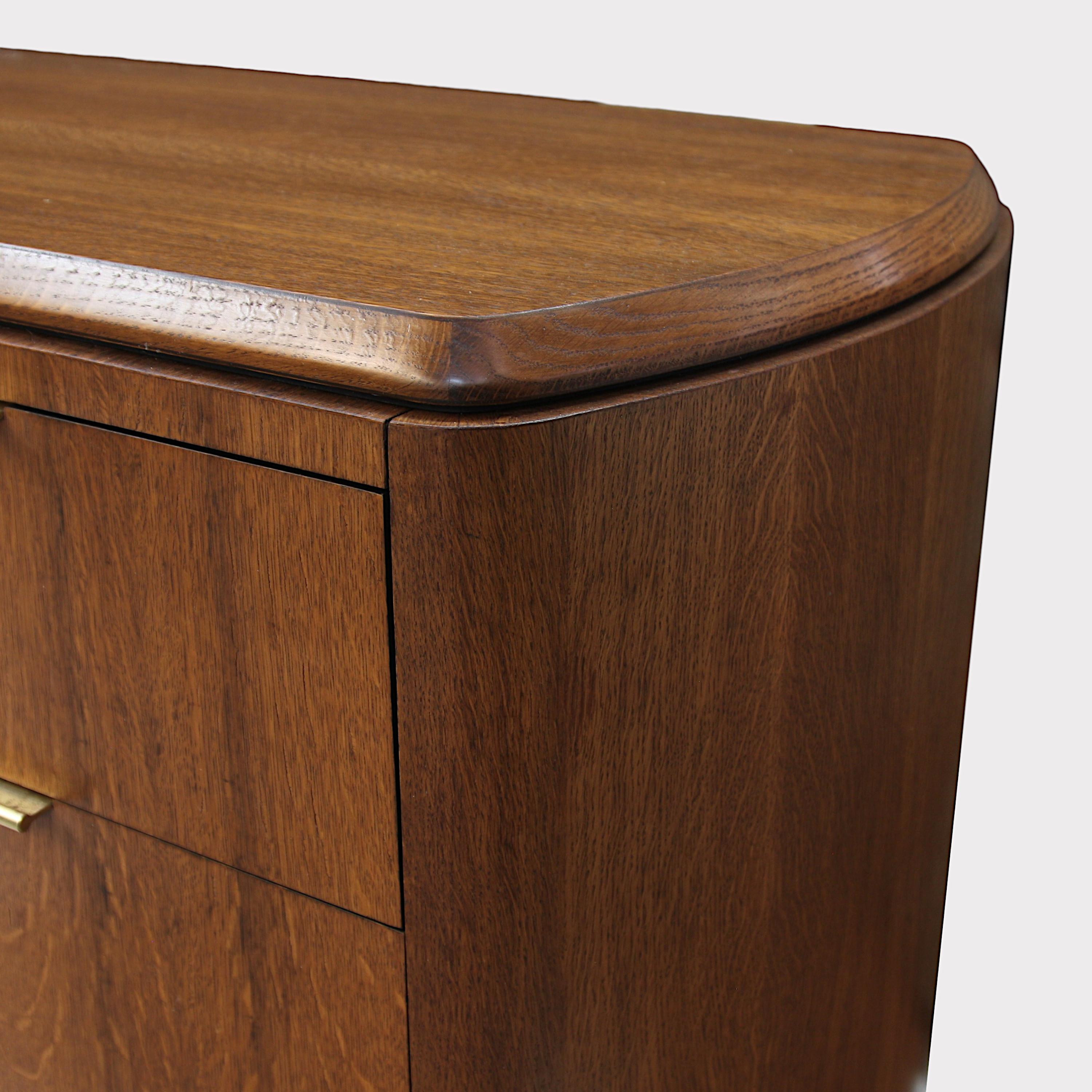 Mid Century Modern Oak & Marble Executive Desk & Credenza Office Set by Dunbar 5