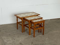 Mid Century Modern, Oak Nesting Tables by Henning Kjærnulf, Denmark, 1960s