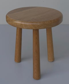 Mid-Century Modern Oak Stool, France, 1950s