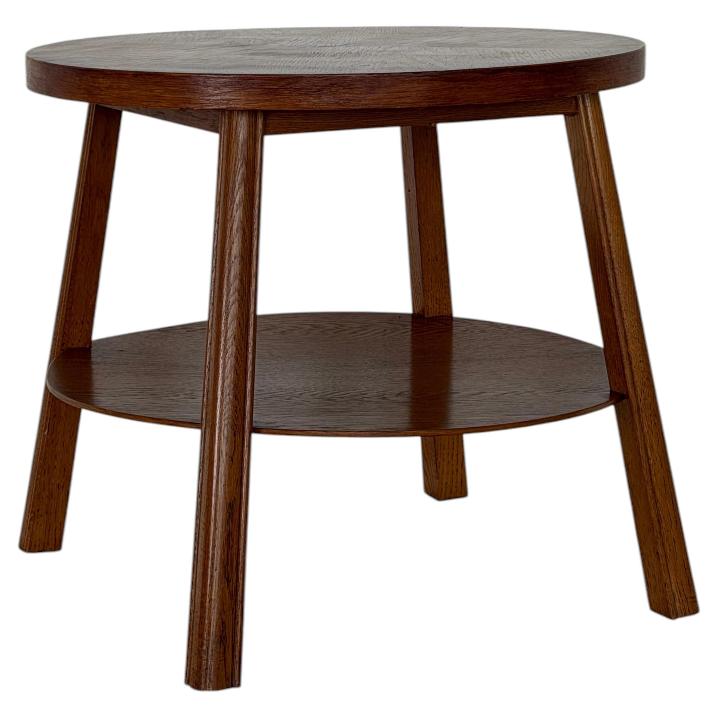 Mid Century Modern Oak Two-Tier Occasional Table in style of Otto Færge, 1950s For Sale