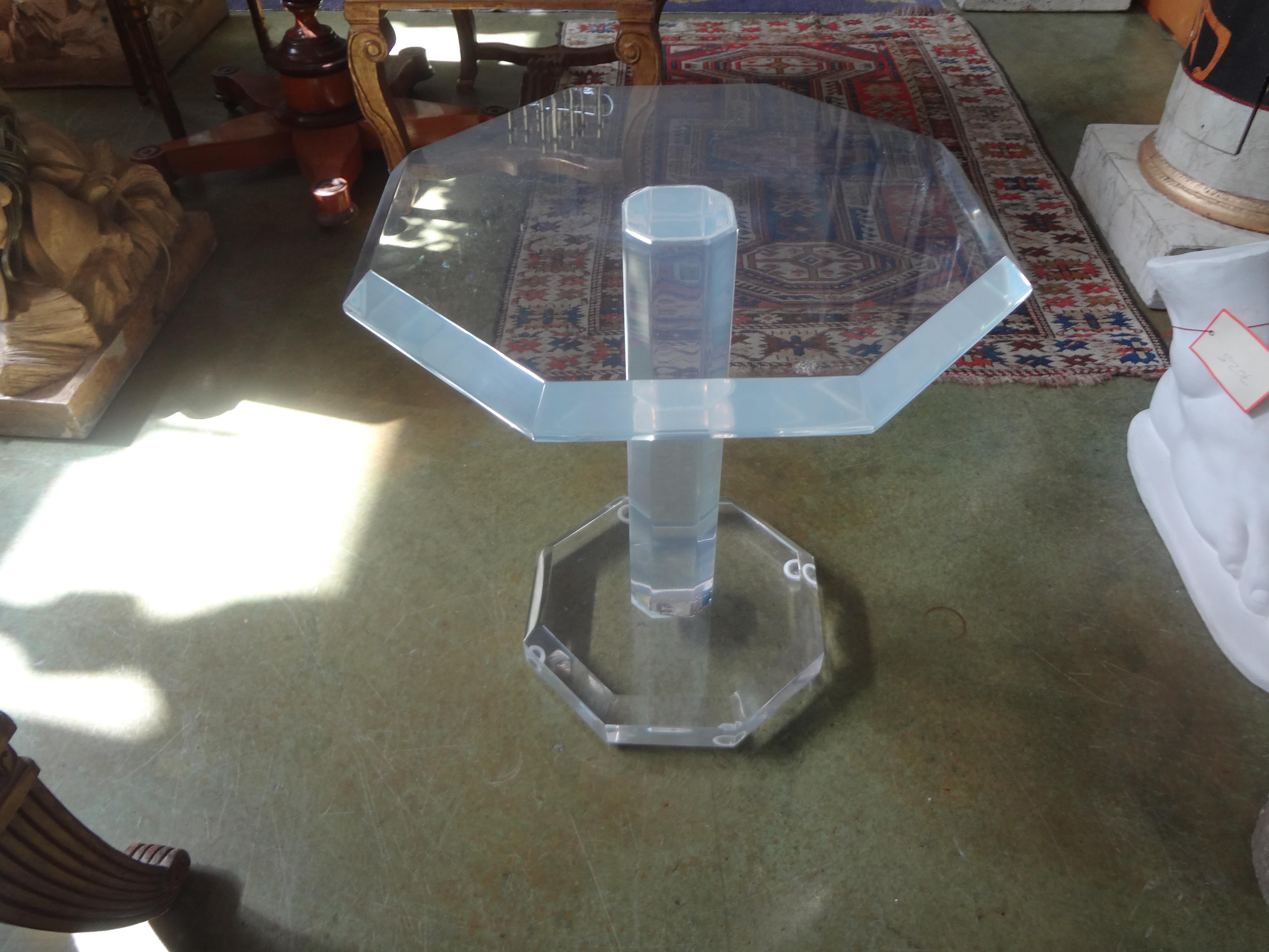 Mid-Century Modern Octagonal Acrylic Table 2