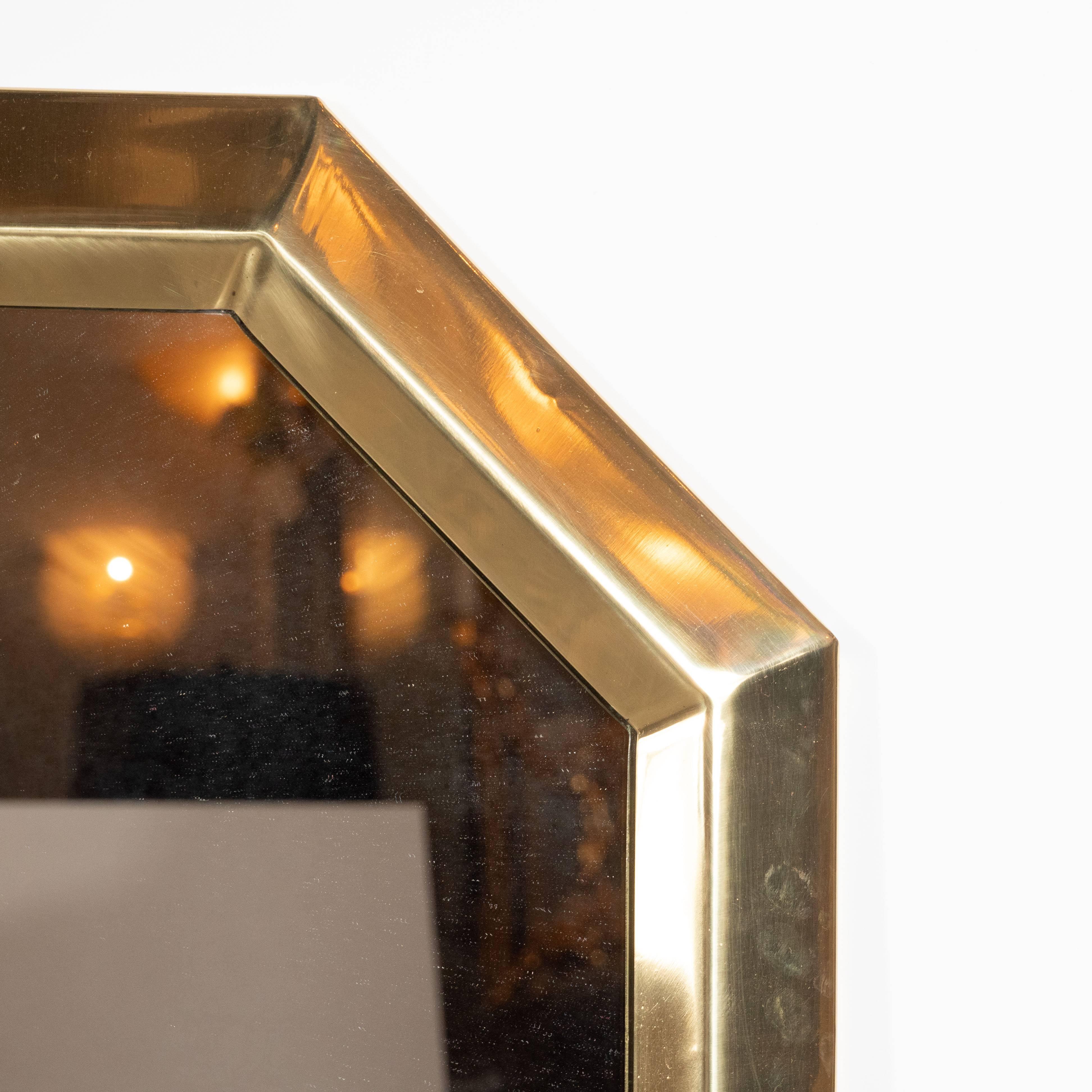 modern brass mirror