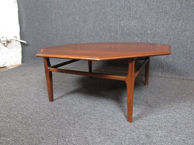 Mid Century Modern Octagonal Coffee Table For Sale at 1stDibs