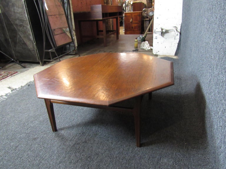 MidCentury Modern Octagonal Coffee Table For Sale at 1stDibs