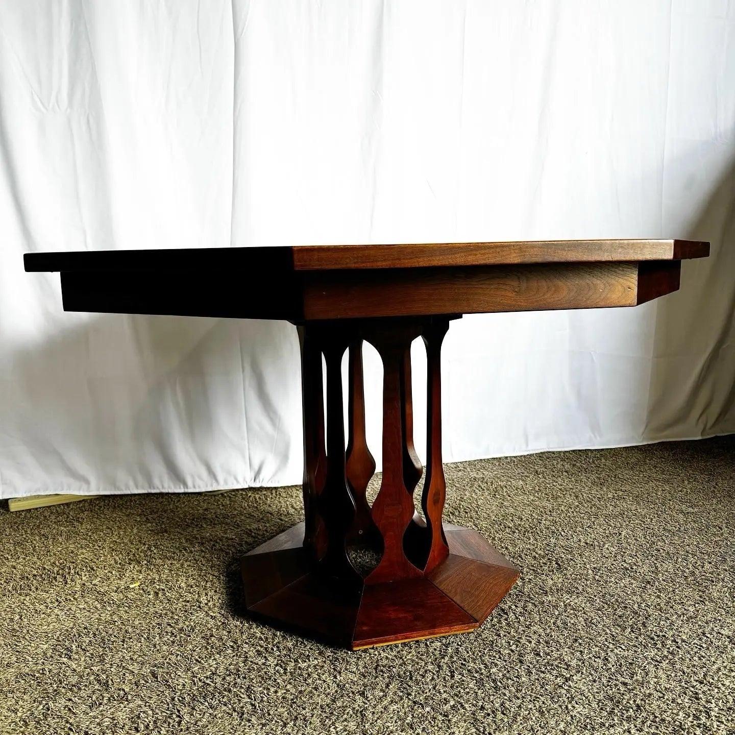 American Mid Century Modern Octagonal Dining Table by Foster McDavid Inc - 3 Leaves
