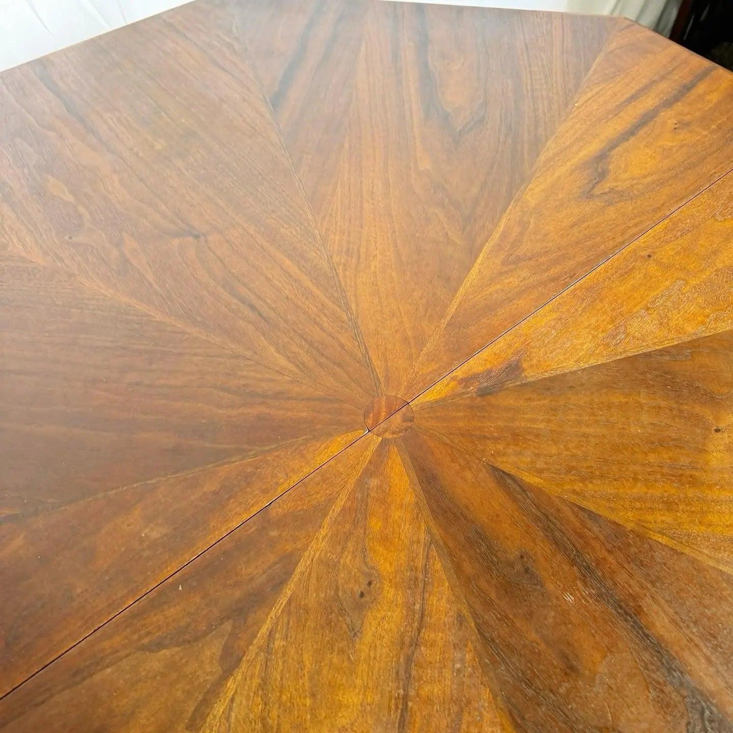 Wood Mid Century Modern Octagonal Dining Table by Foster McDavid Inc - 3 Leaves