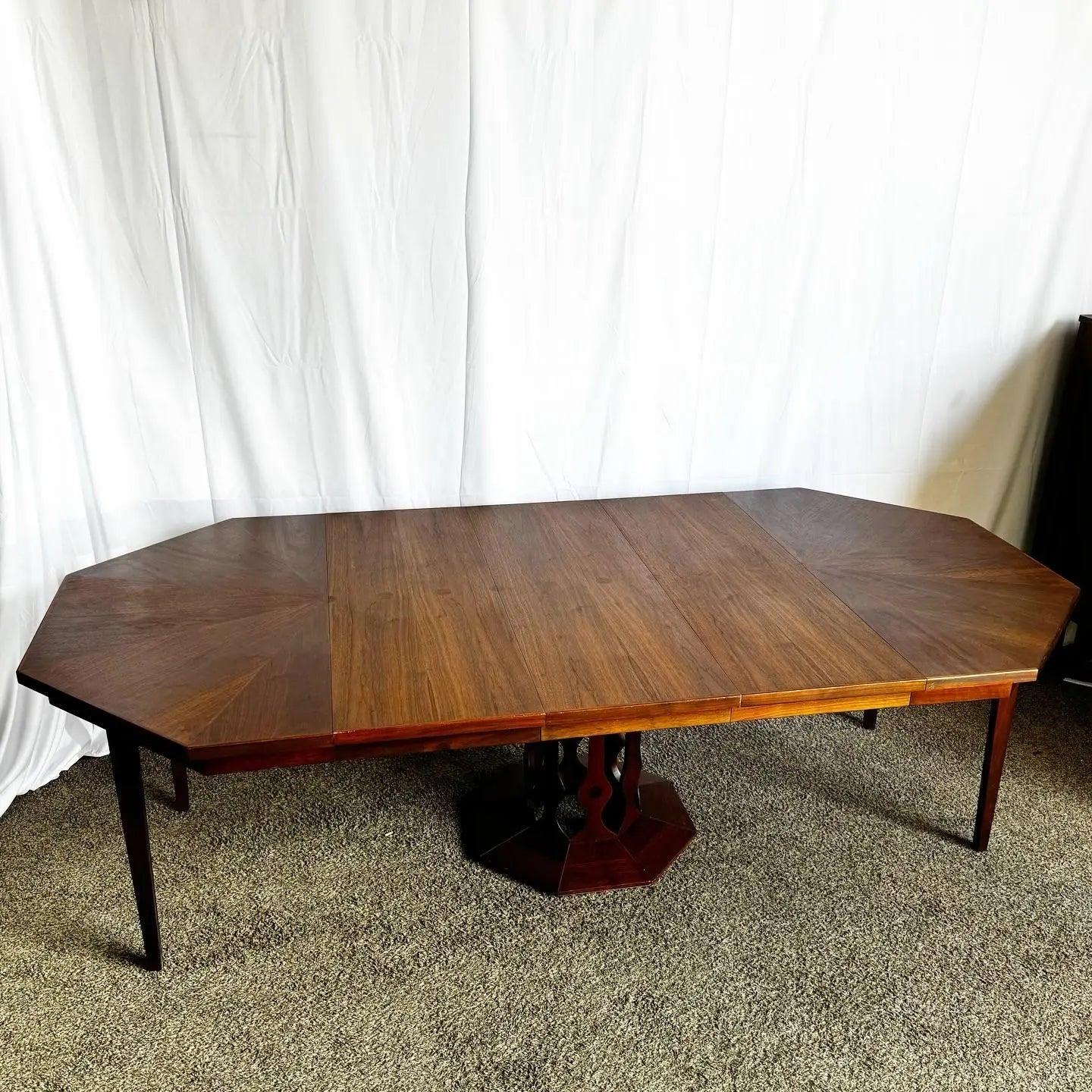 Mid Century Modern Octagonal Dining Table by Foster McDavid Inc - 3 Leaves 1