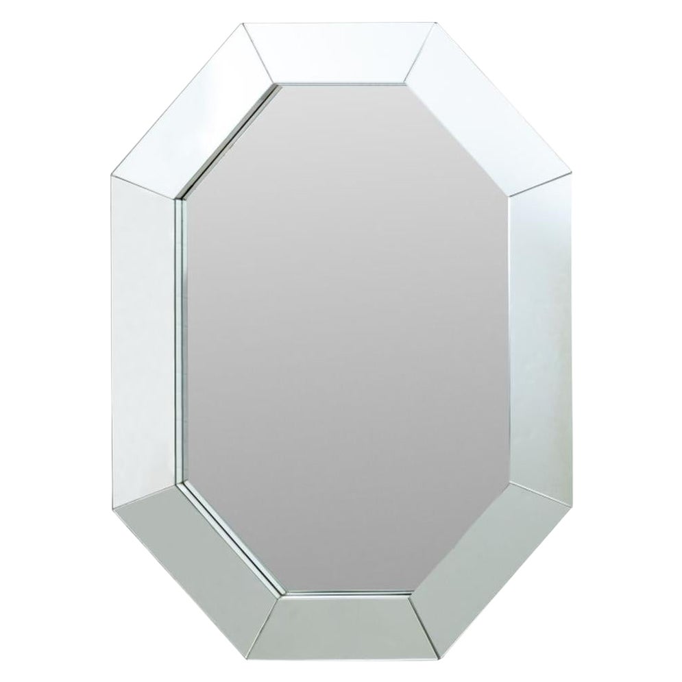 Mid-Century Modern Octagonal Paneled Mirror