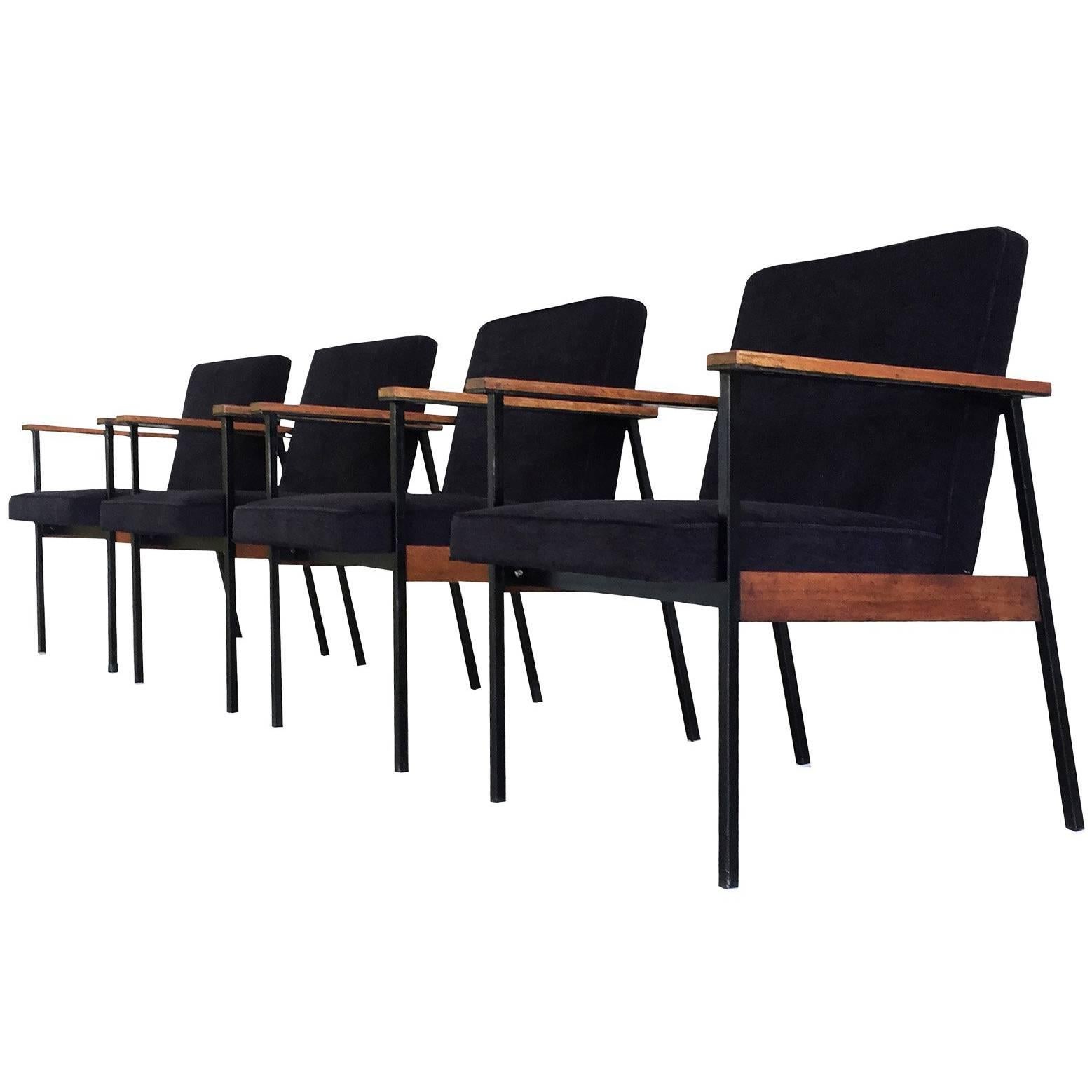Mid-Century Modern Office Chairs Attributed to Paul McCobb, a Set of Four