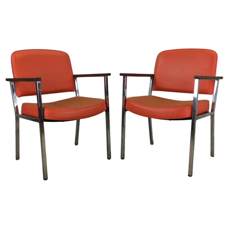 Orange Vinyl Chair 11 For Sale on 1stDibs vintage orange vinyl