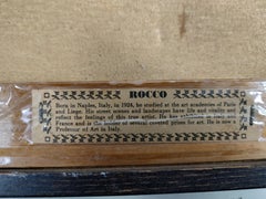 Mid-Century Modern Oil on Canvas of the Rhone & Vatican by Rocco