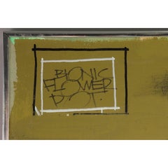 Mid Century Modern Oil on Canvas Titled “Bionic Plant Pot”