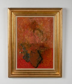 Mid-Century Modern Oil Painting by Geert Reusens, N Flower Still Life