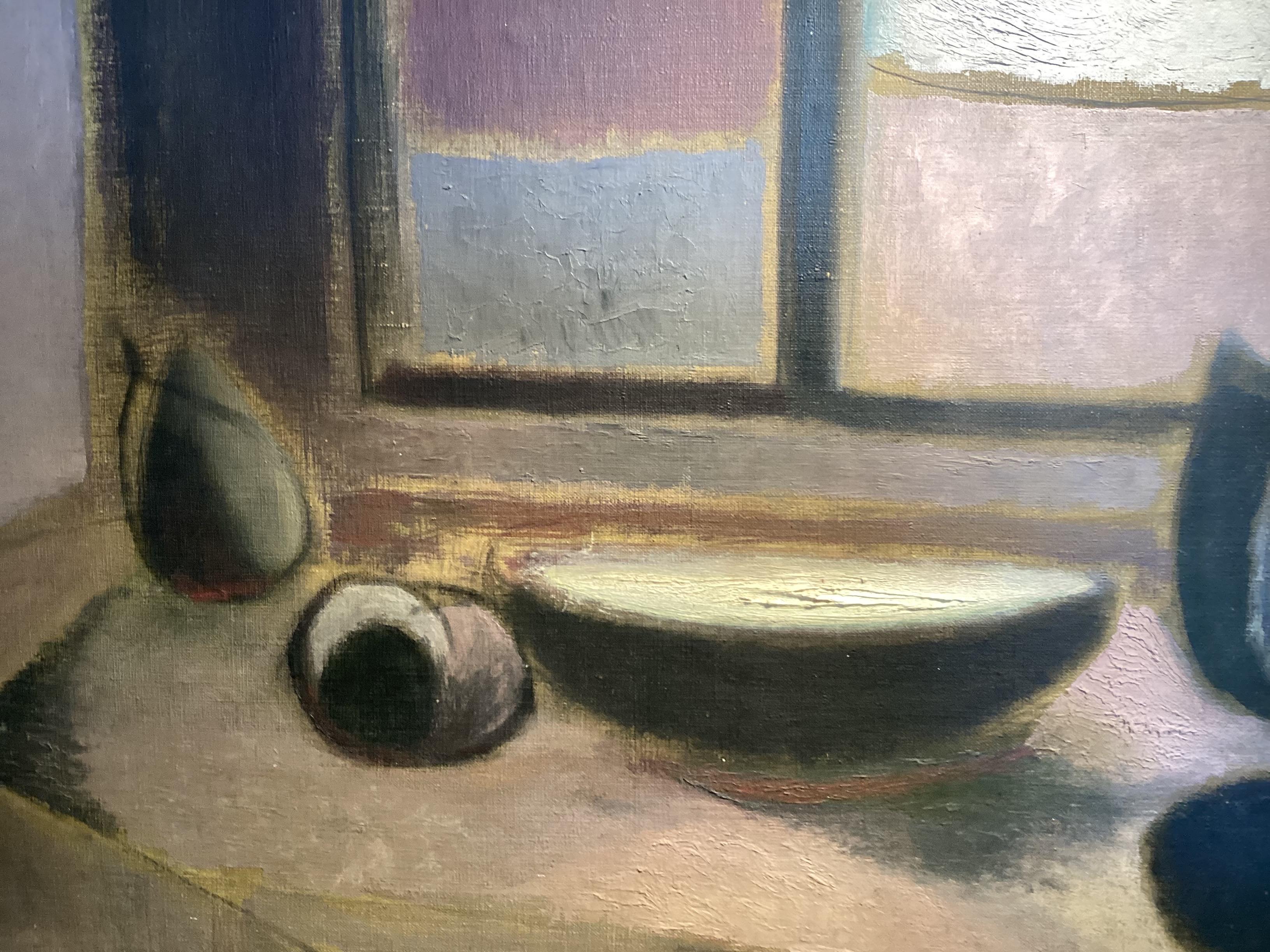 20th Century Mid-Century Modern Oil Painting By Tomialo For Sale