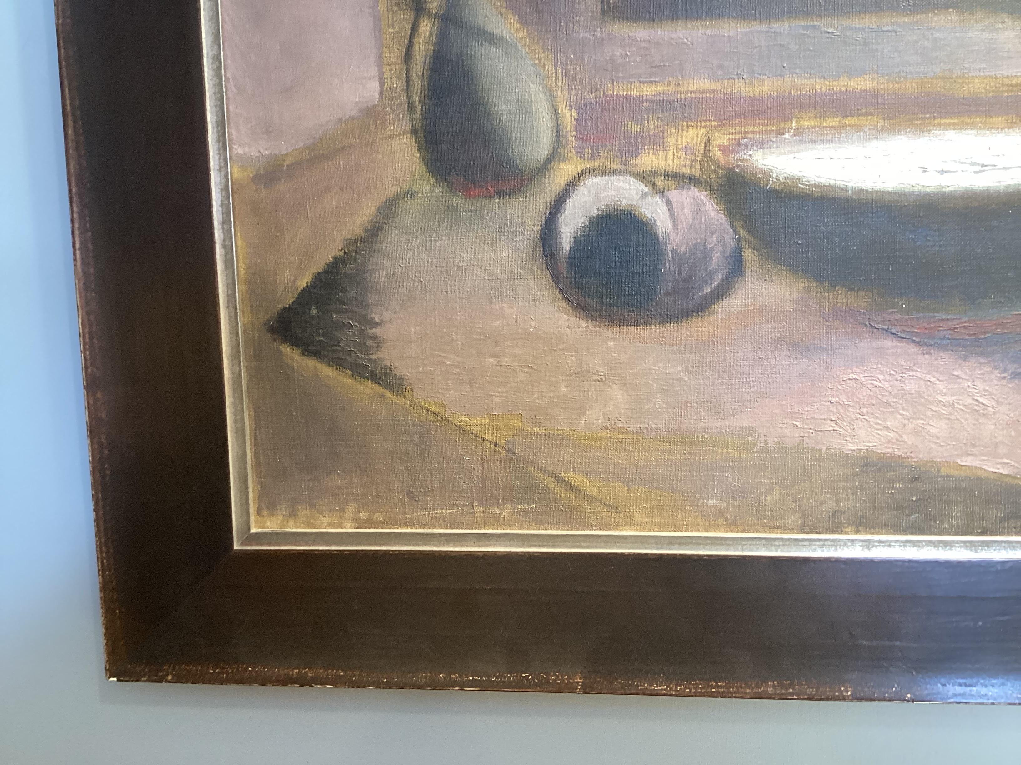 Mid-Century Modern Oil Painting By Tomialo For Sale 3