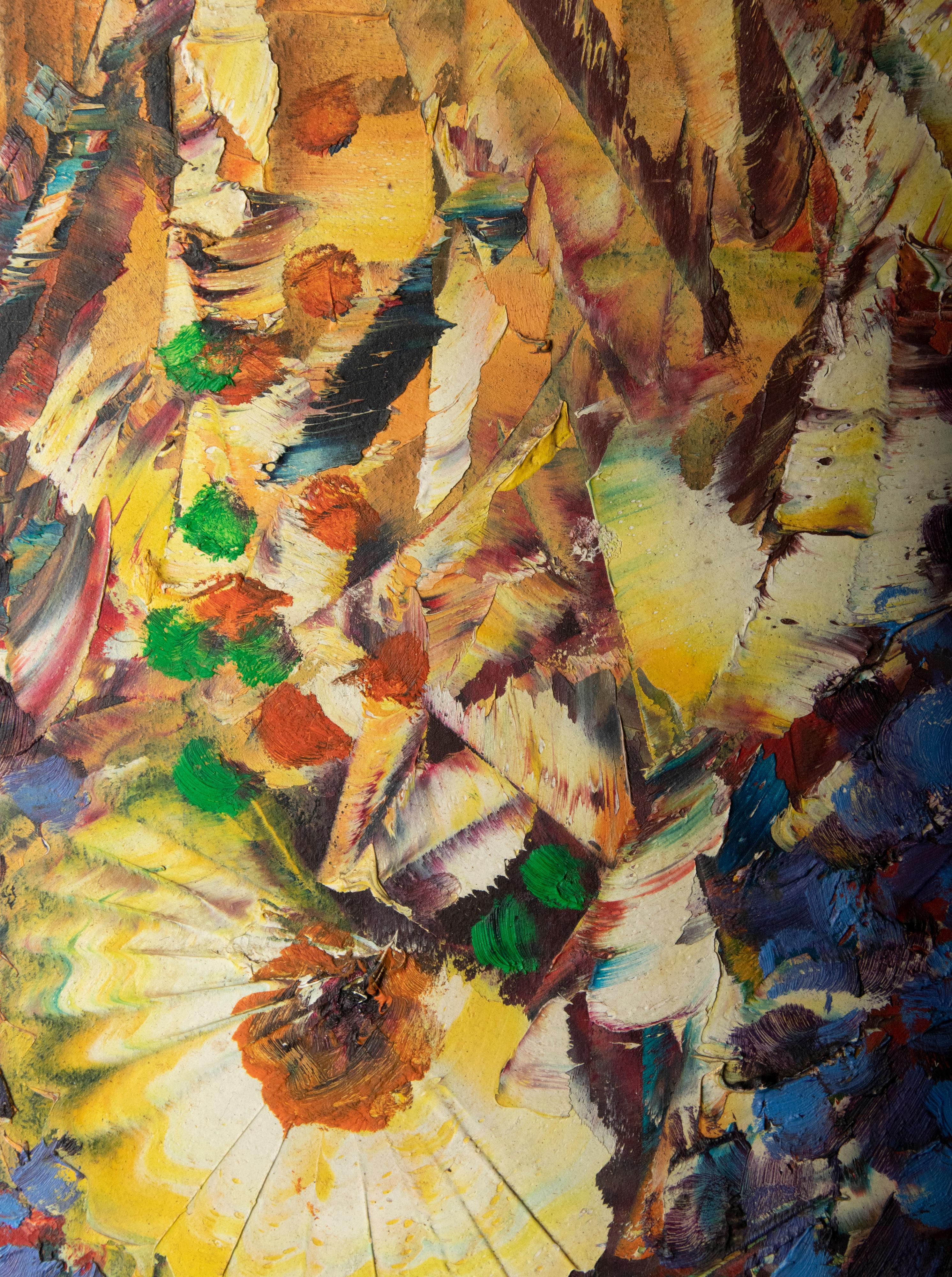 Peinture à l'huile moderne du milieu du siècle - Nature morte de fleurs signée J.C. Pierre en vente 3