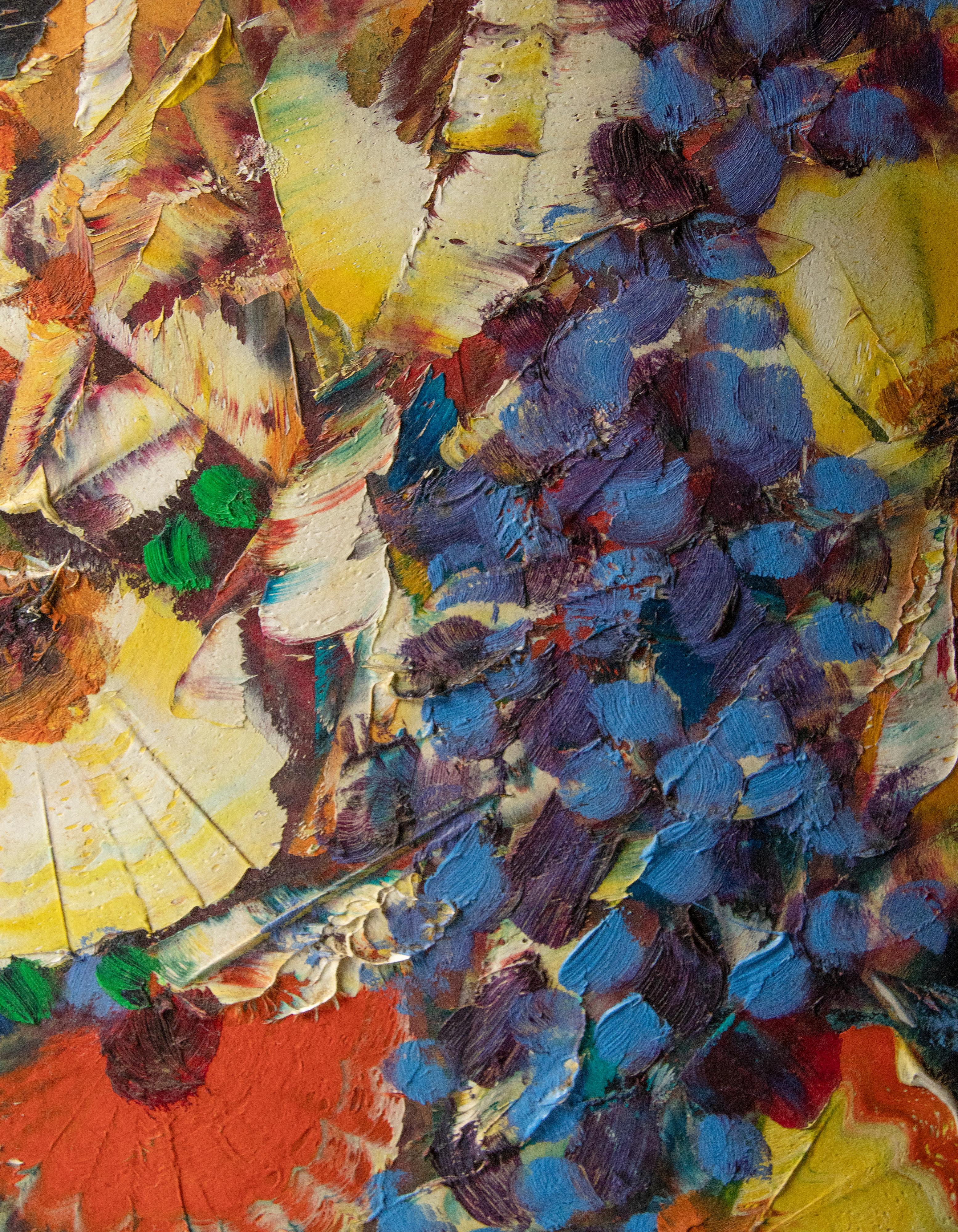 Peinture à l'huile moderne du milieu du siècle - Nature morte de fleurs signée J.C. Pierre en vente 4